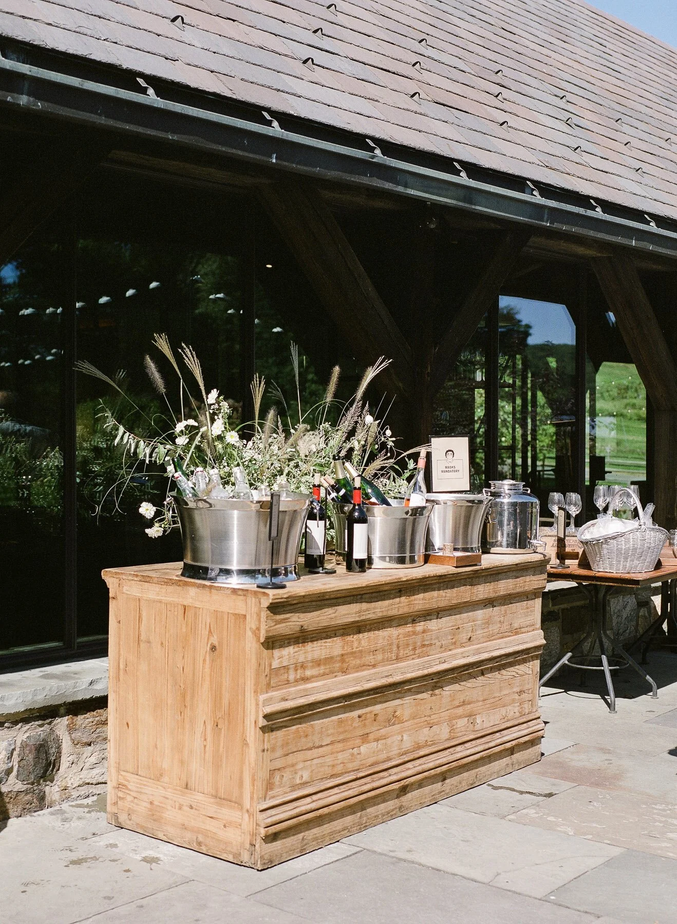 Cocktail Hour at Blue Hill Wedding