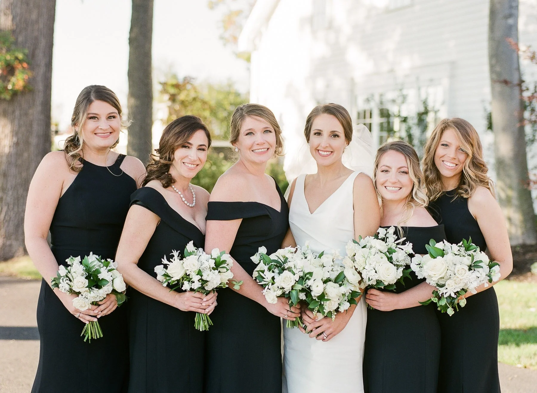 bridesmaids in dessy at ryland Inn