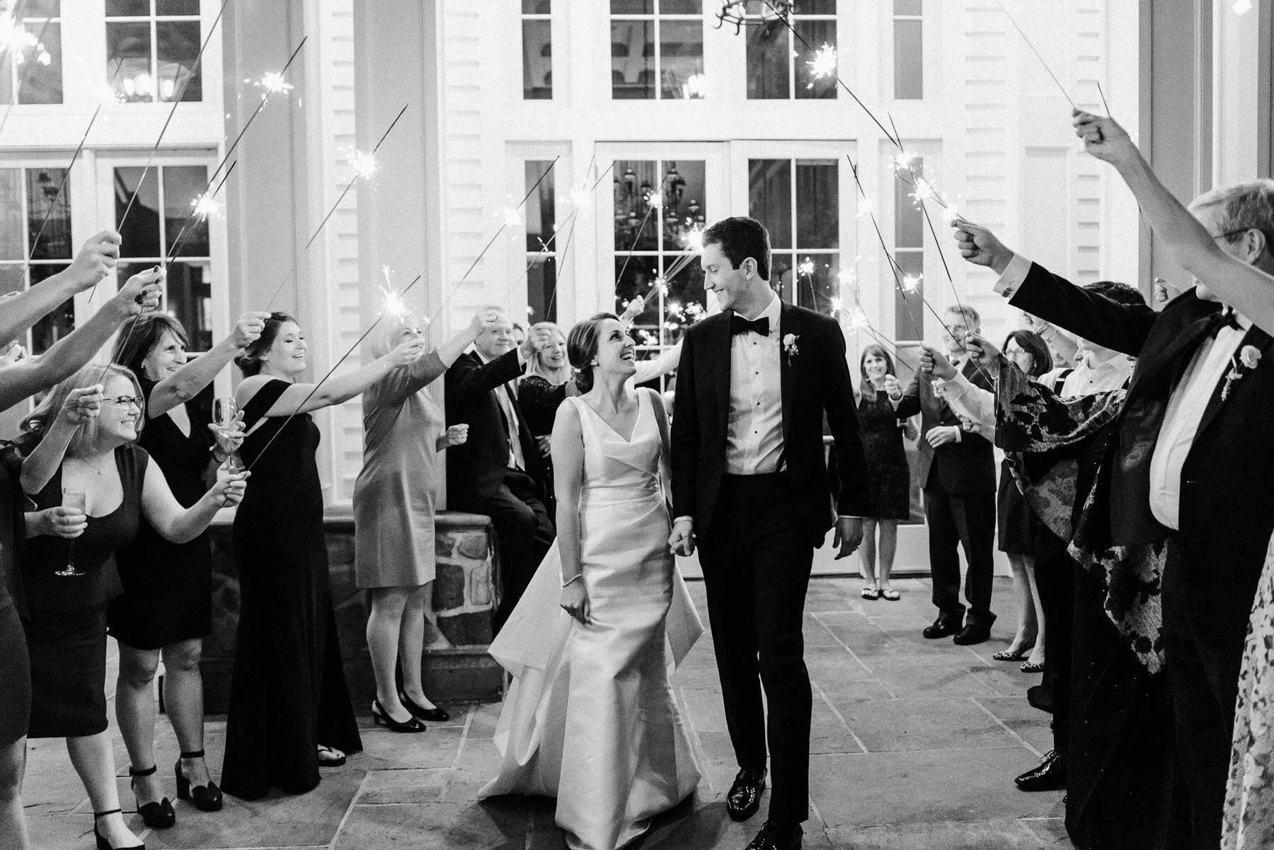 sparkler exit ryland inn grand ballroom wedding
