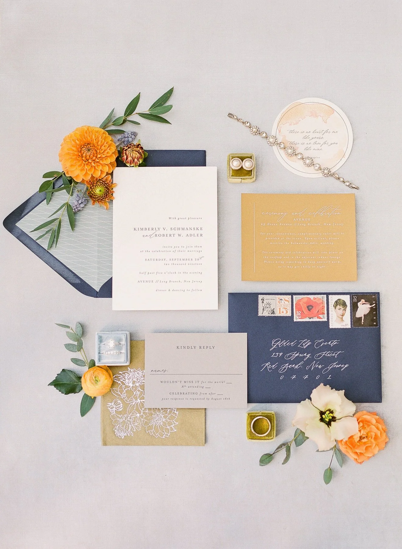 Avenue Le Club wedding photos Darling and Pearl Invitations