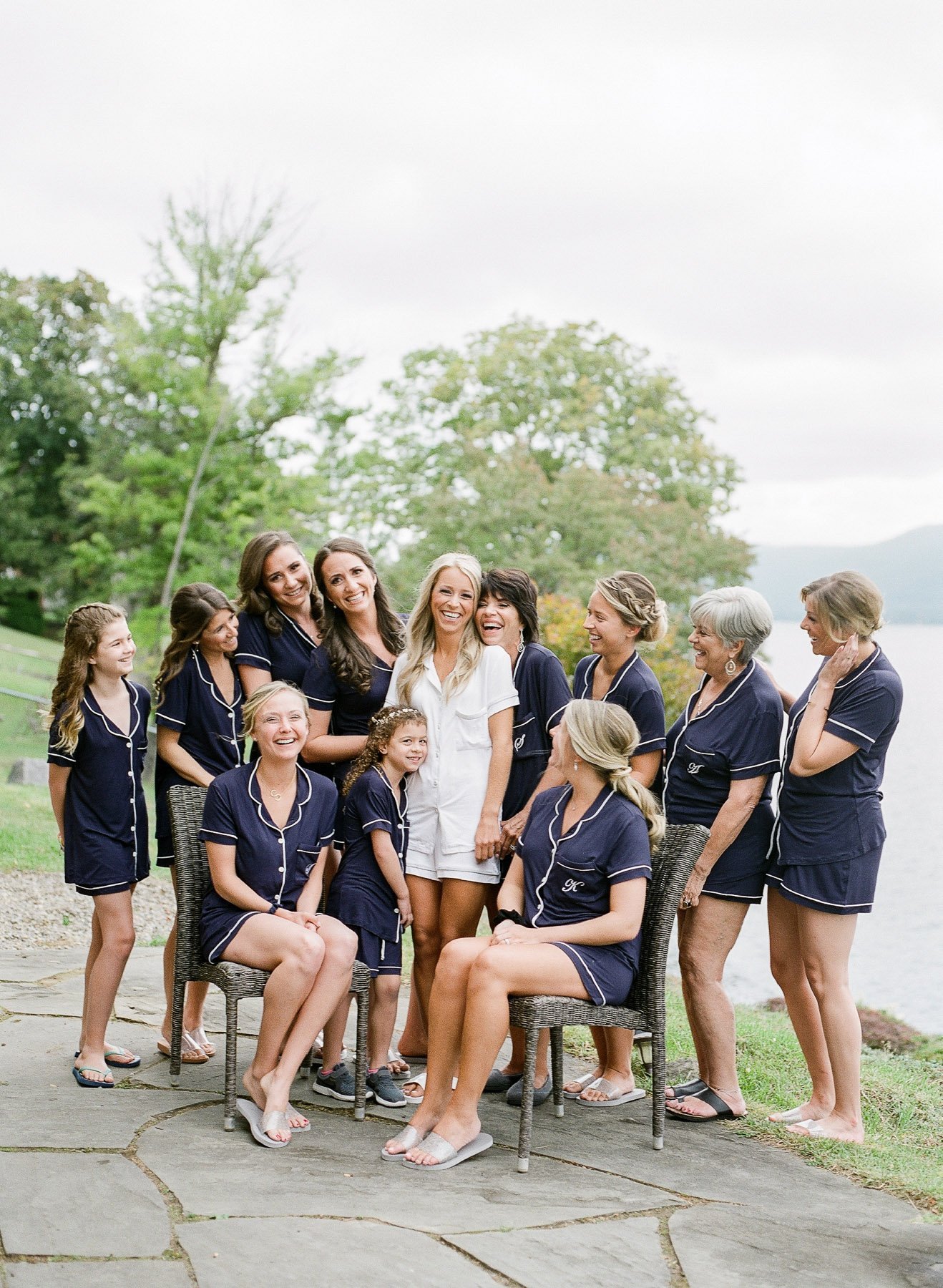 Bridesmaids getting ready