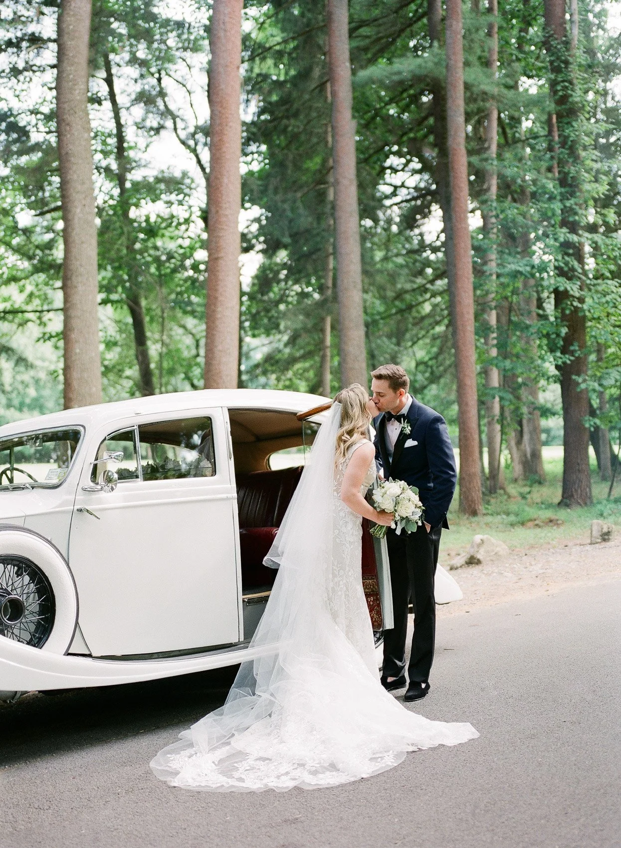 Vintage car photo in Yaddo Gardens in Saratoga Springs