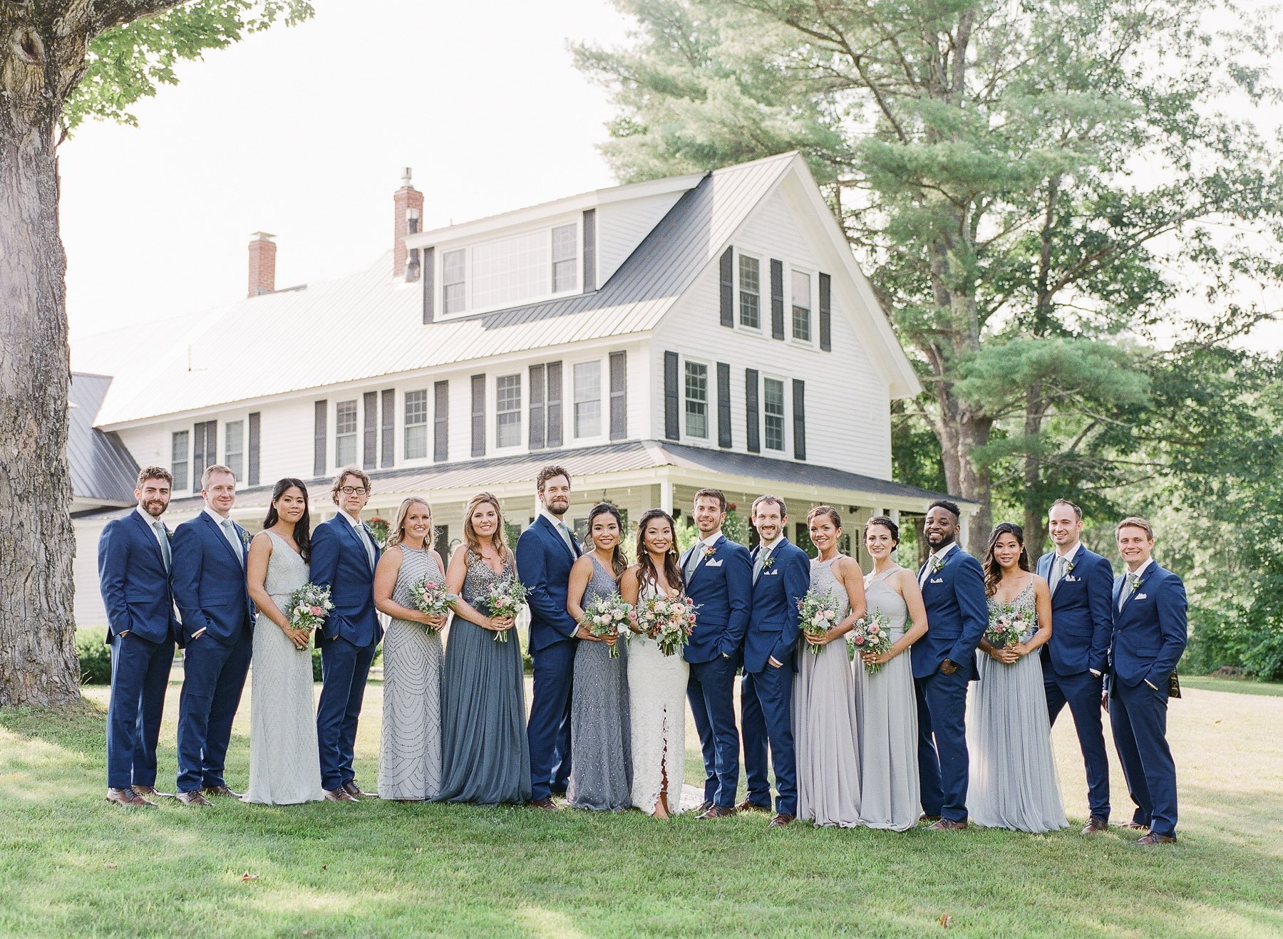 Bridal Party Bear Mountain Inn Waterford Maine Wedding
