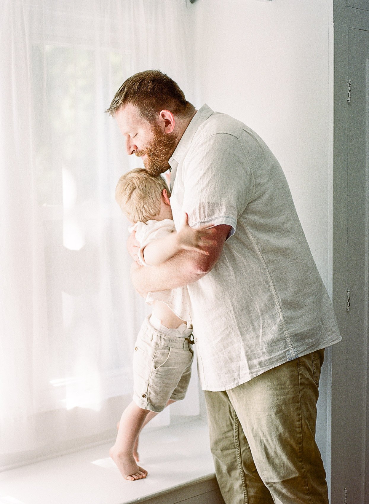 Father and son photo on film