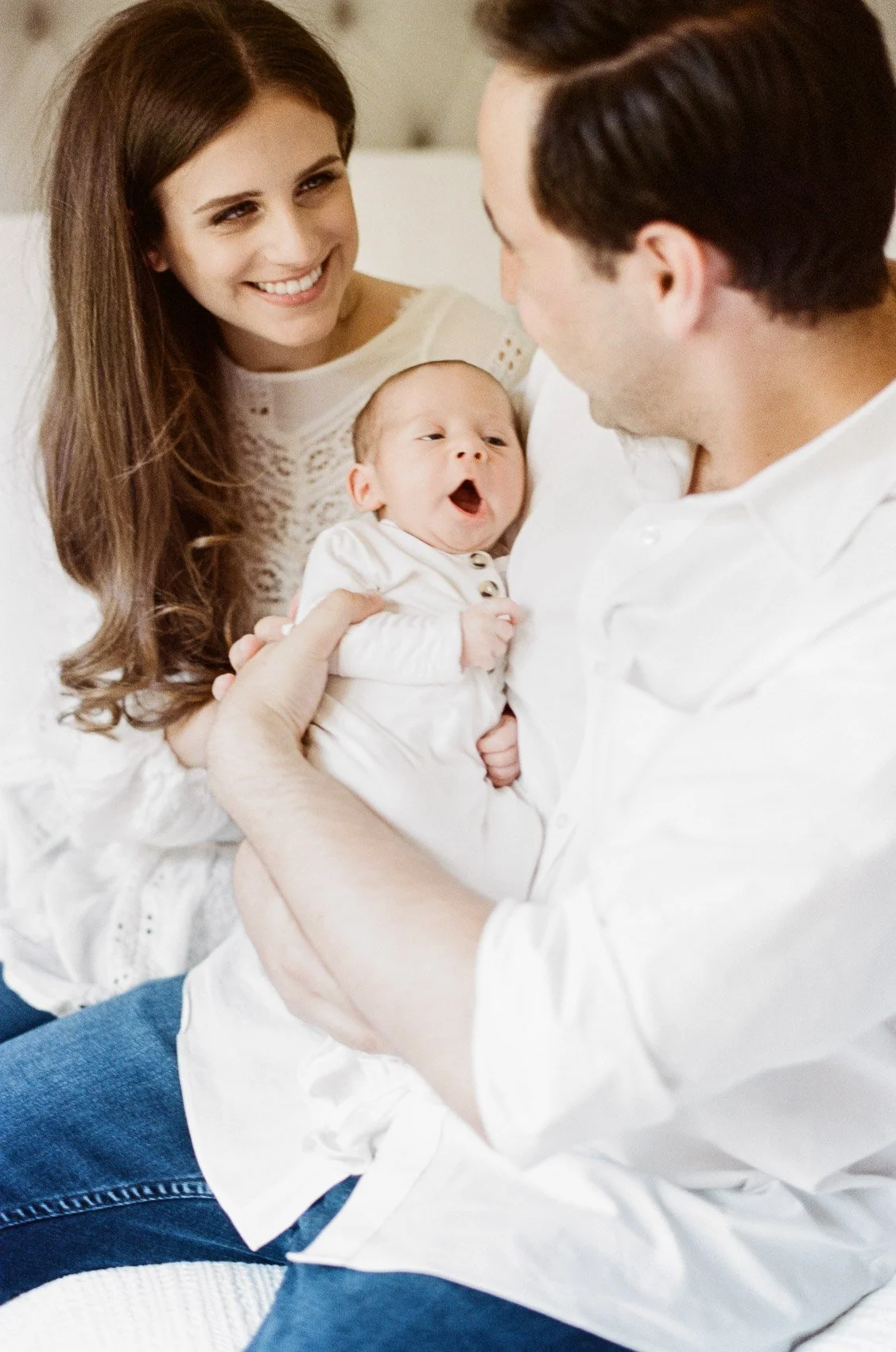 Adorable baby yawn nyc newborn photographer