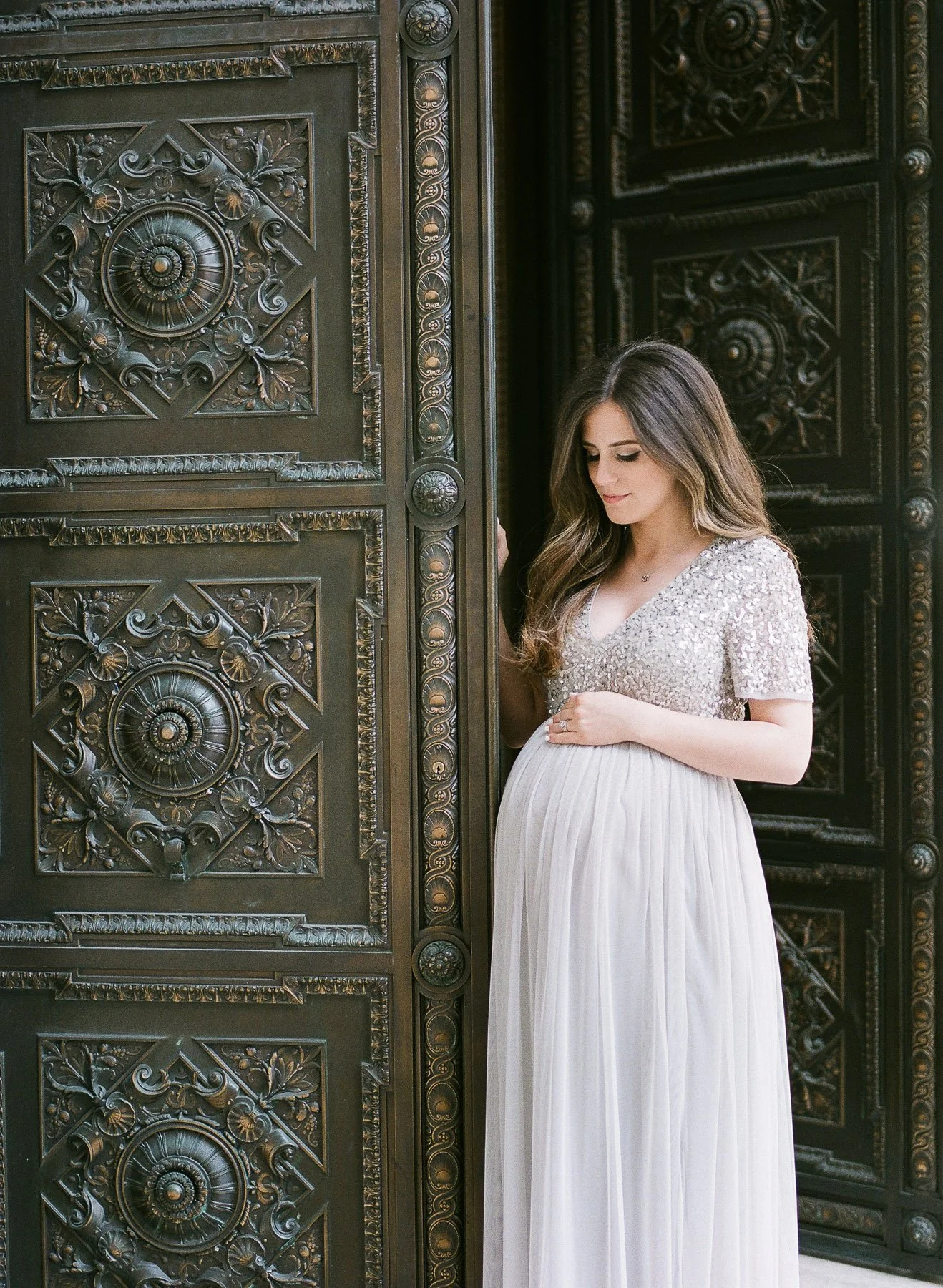 NY Maternity Session in ASOS Dress