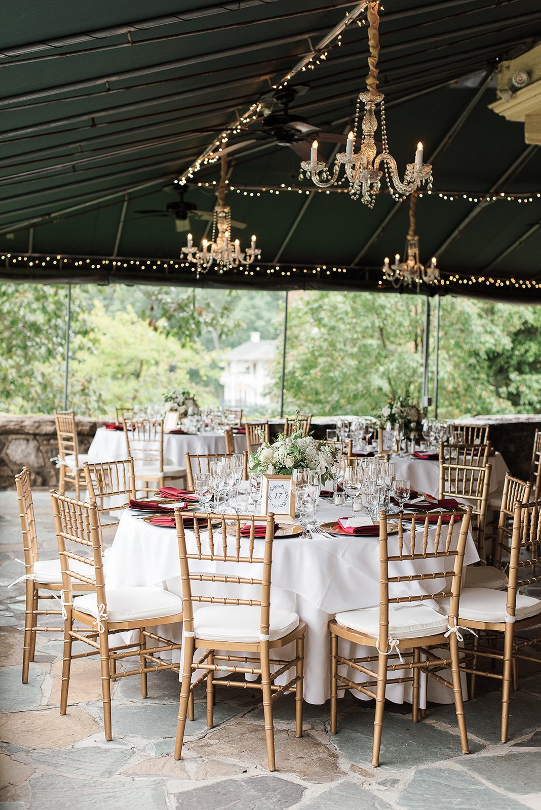 Tuxedo Club Exterior Wedding Reception 