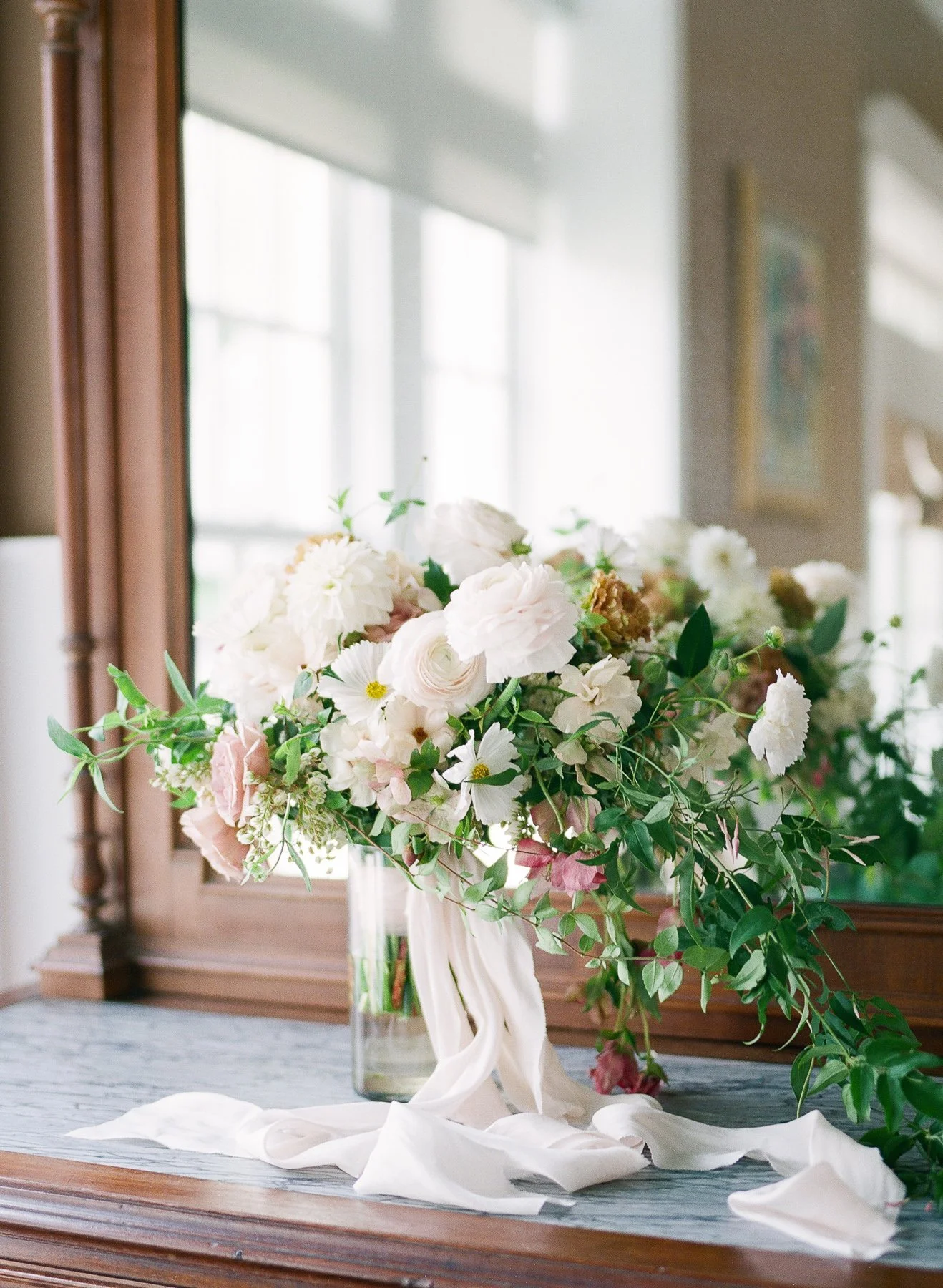 Twisted Willow Bride Bouquet with Toffee Roses 