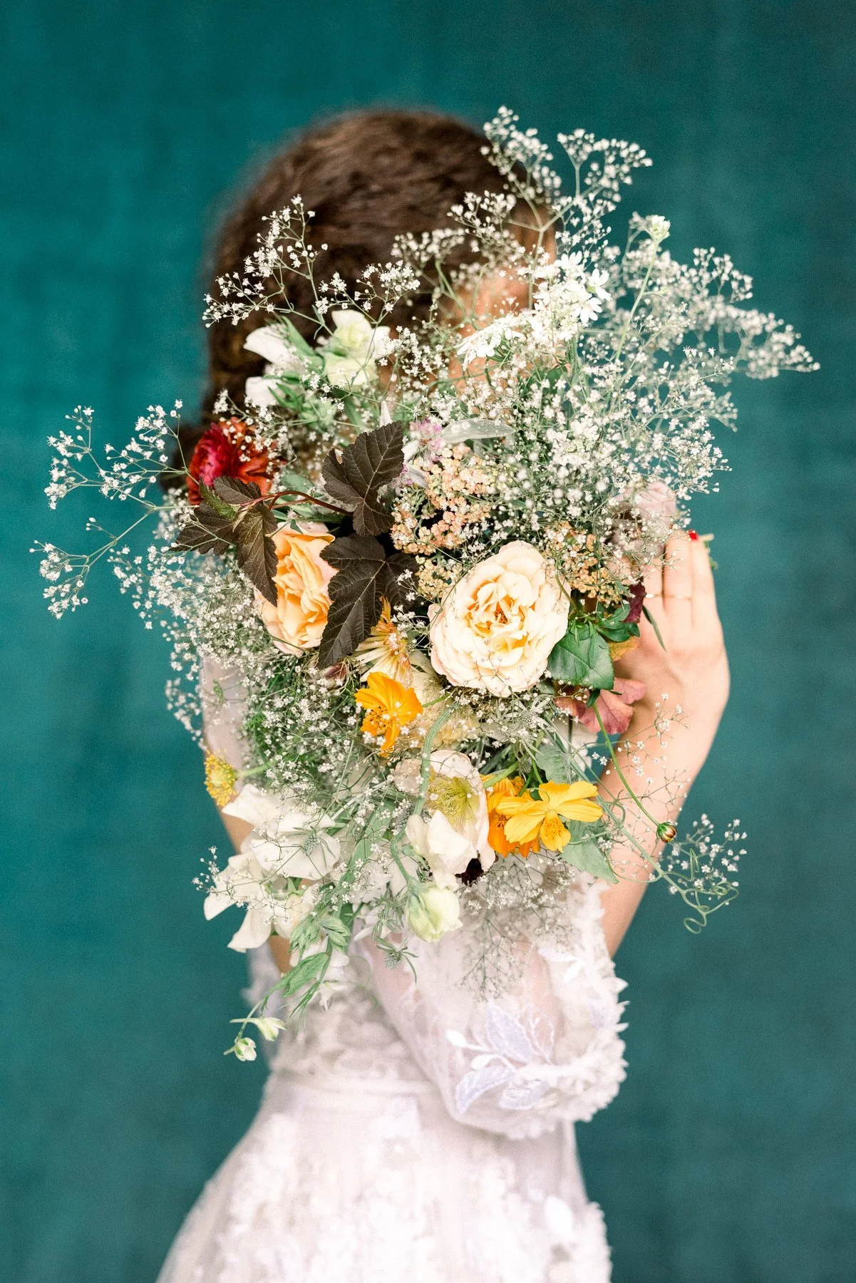 Baby's breath wedding bouquet 