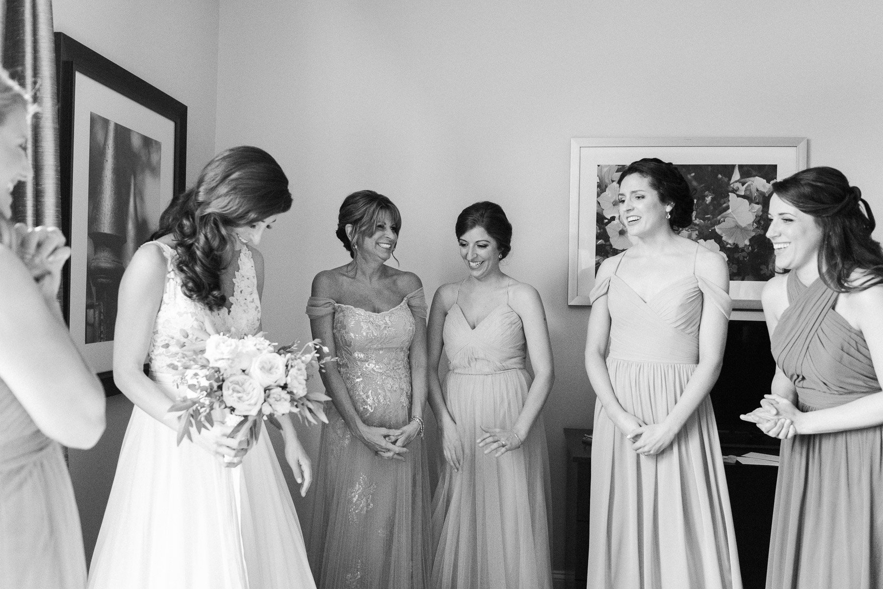 First Look with Bridesmaids