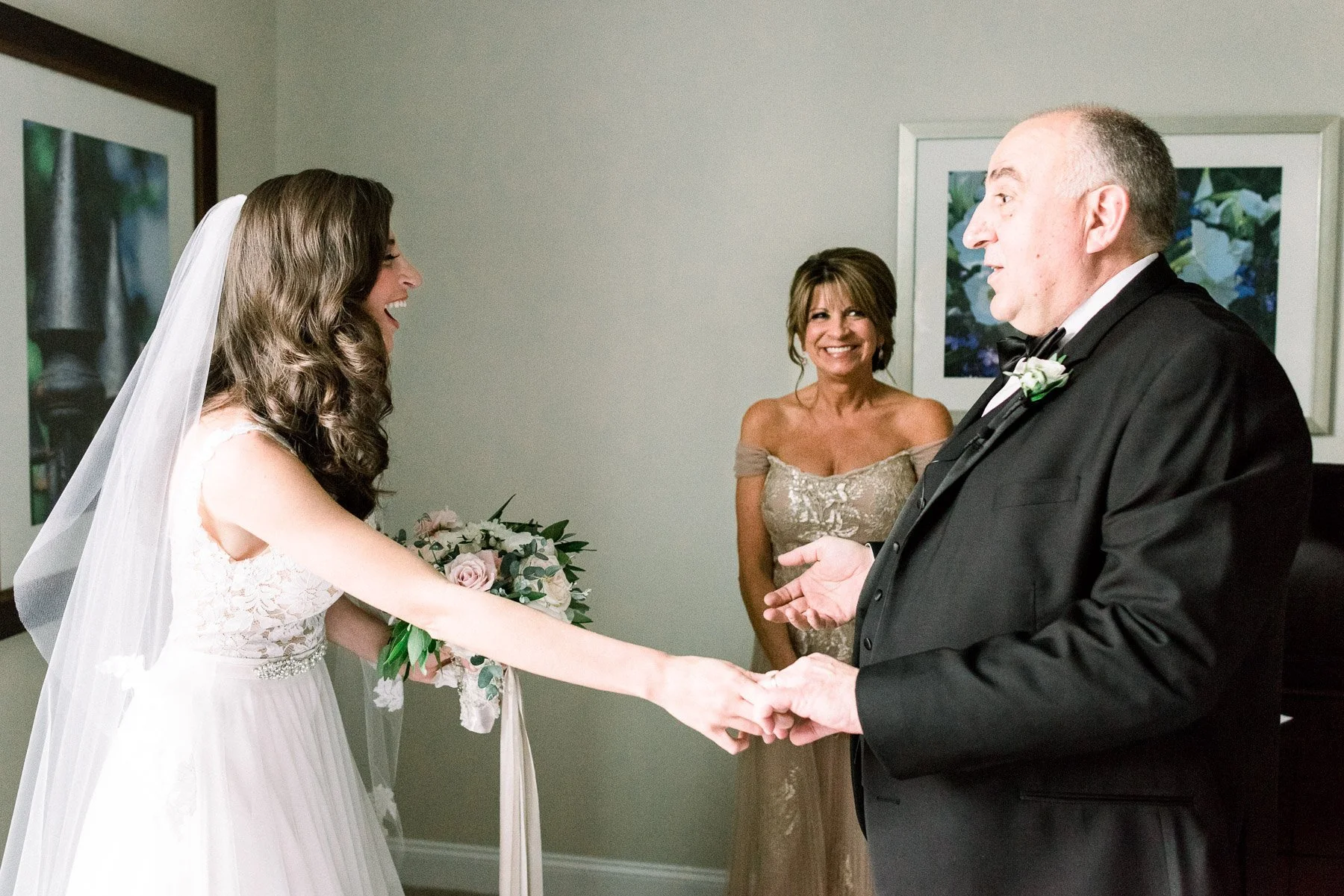 First Look with Father of the Bride