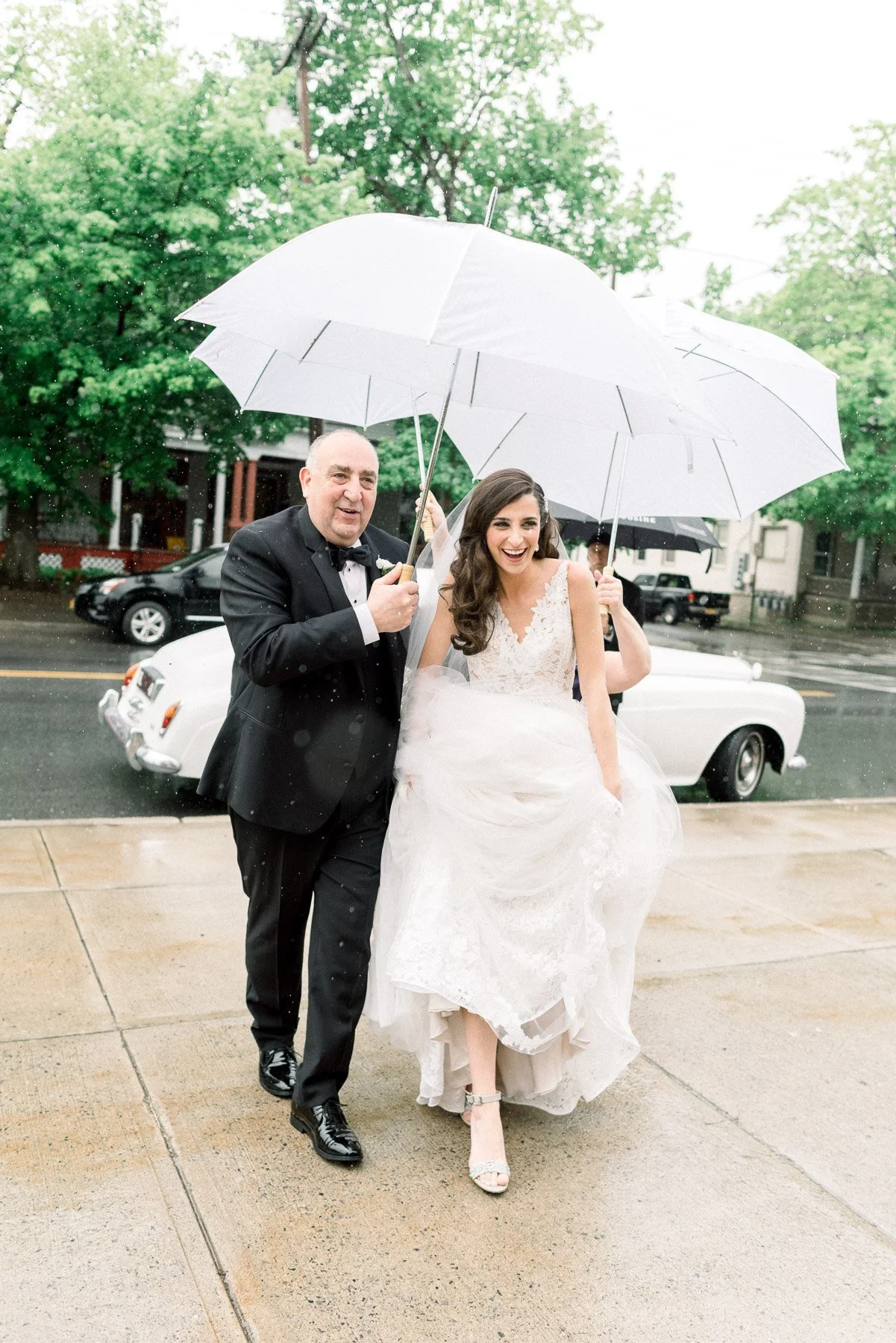 Rainy Day Wedding Photo