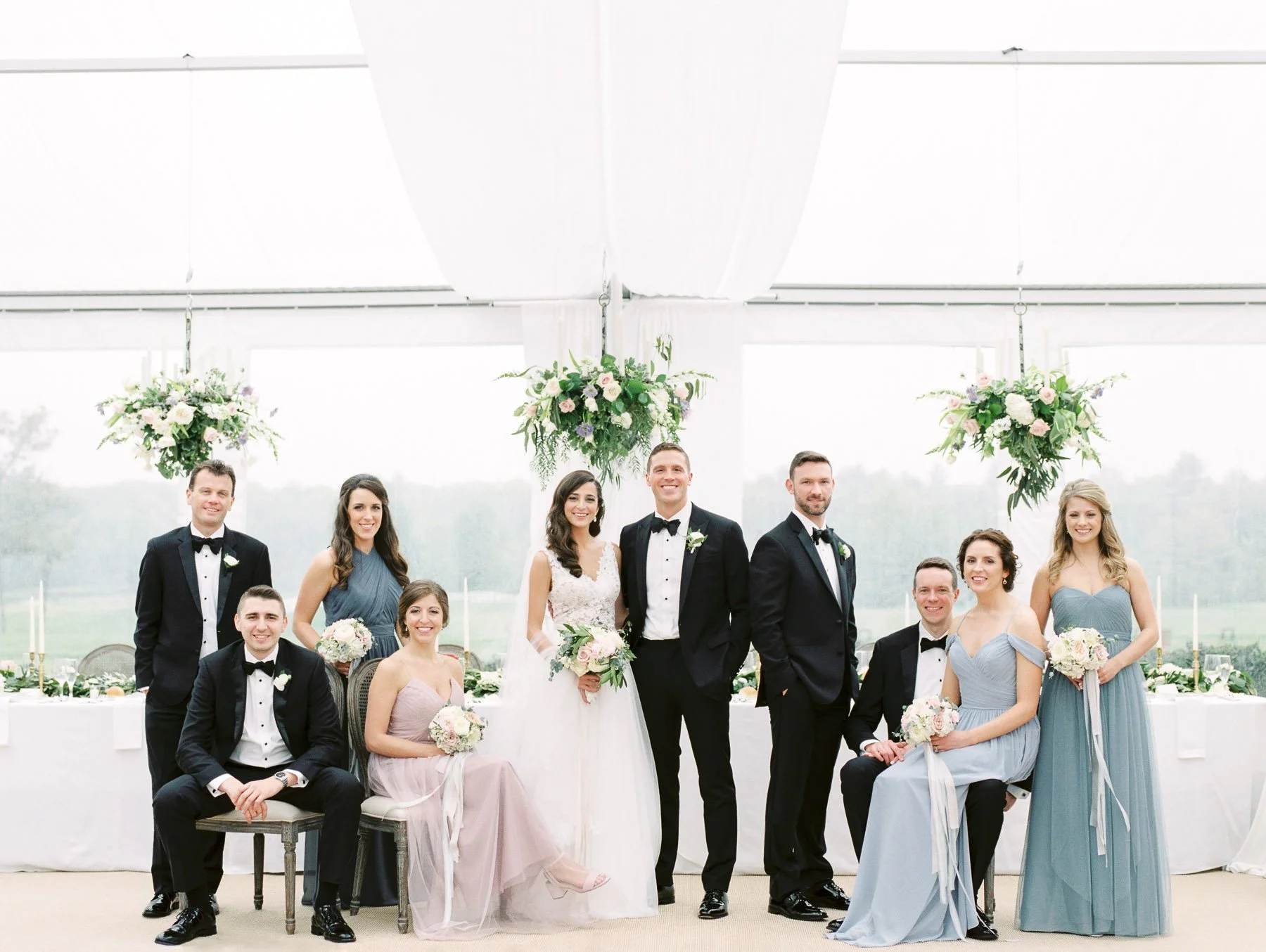 Indoor Vanity Fair Style Wedding Photo