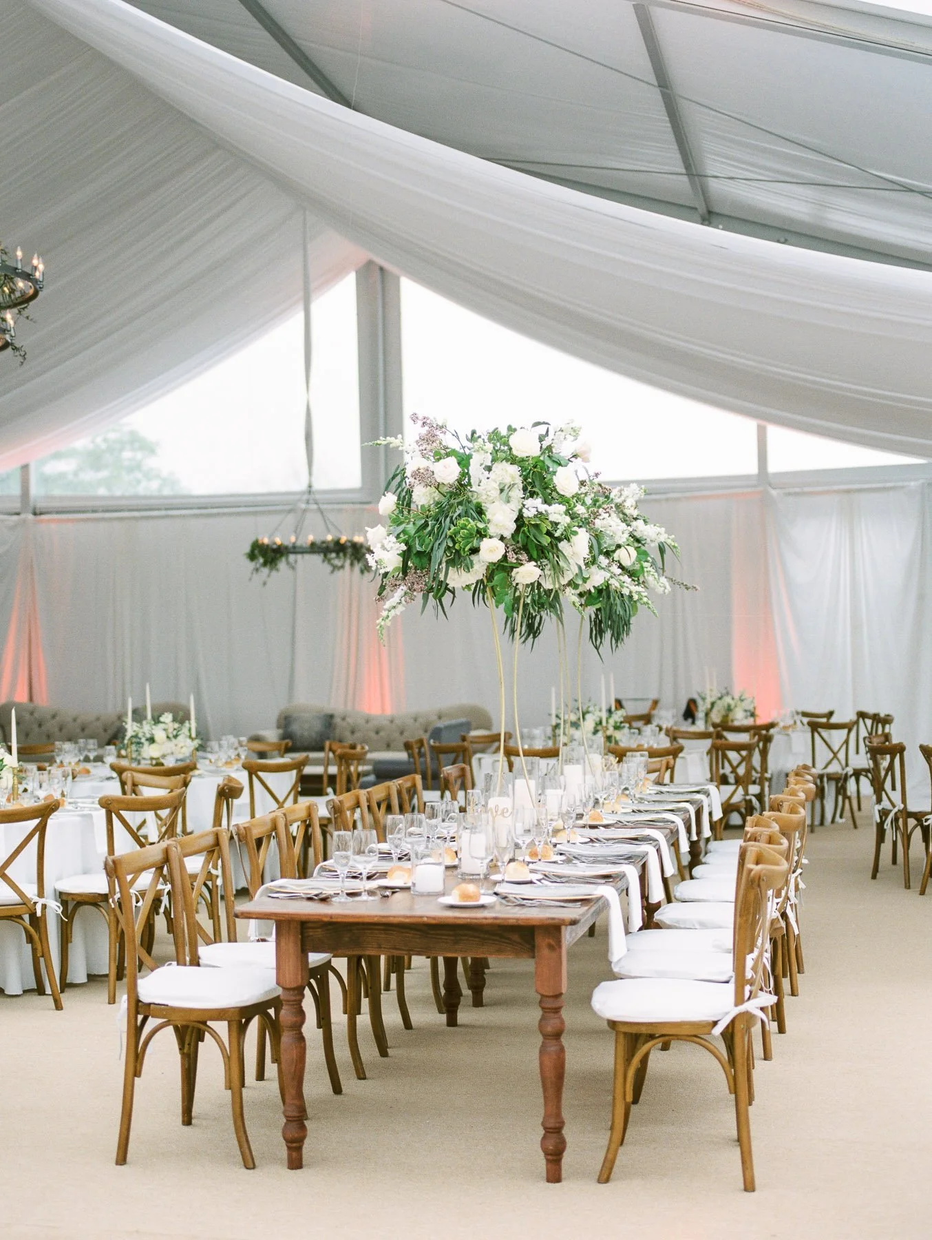 Amazing Tented Reception at Saratoga National