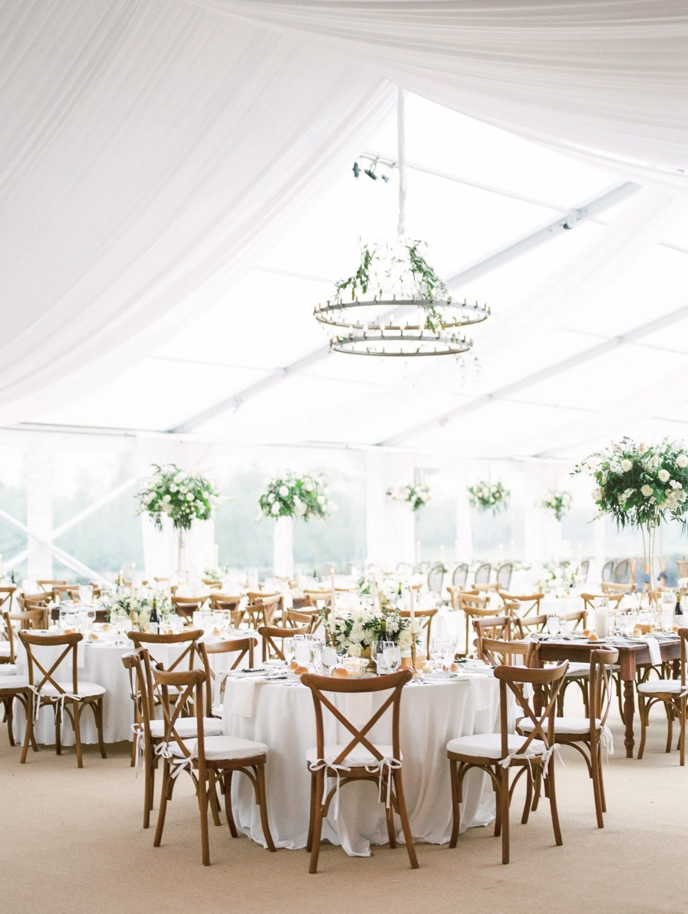 Tented Reception by Renaissance Floral Design