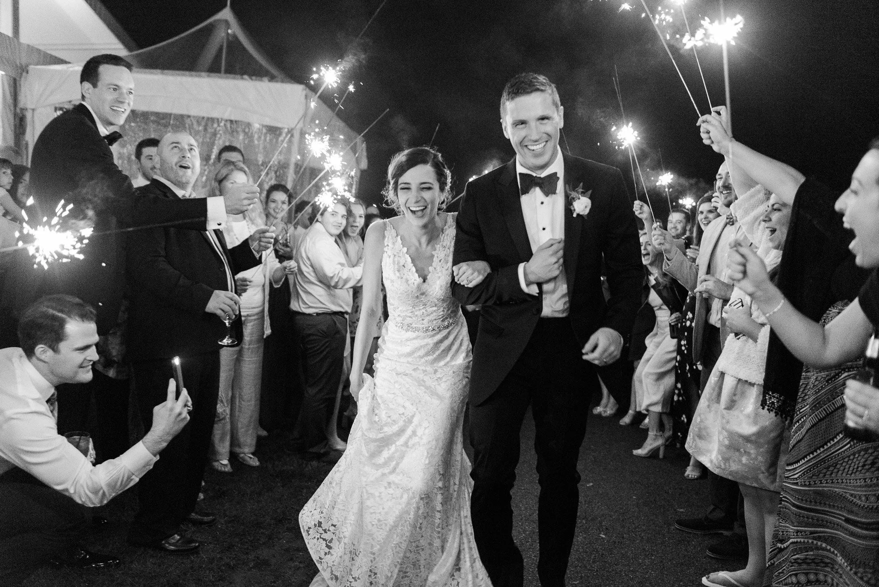 Sparkler Exit at Saratoga National Golf Club Wedding