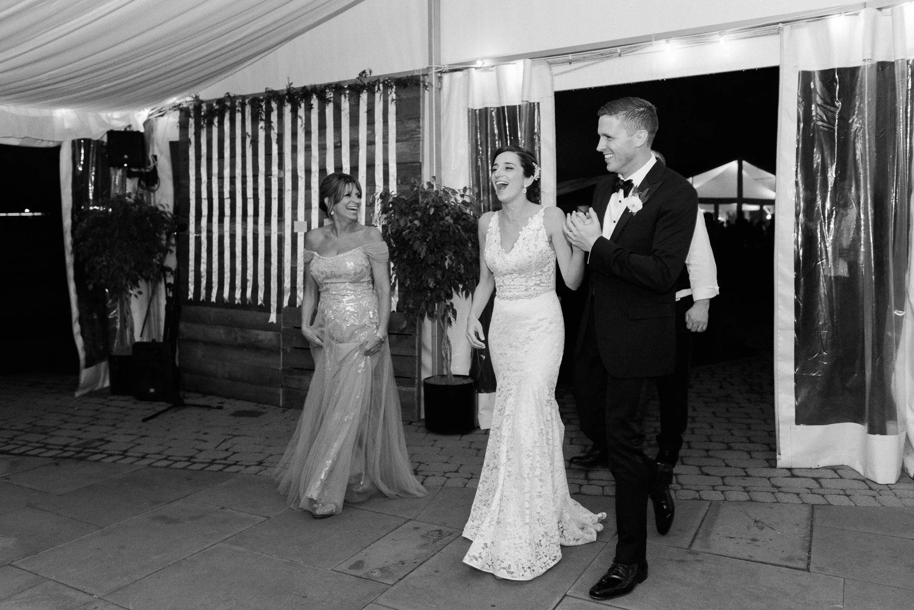 Surprised Bride and Groom