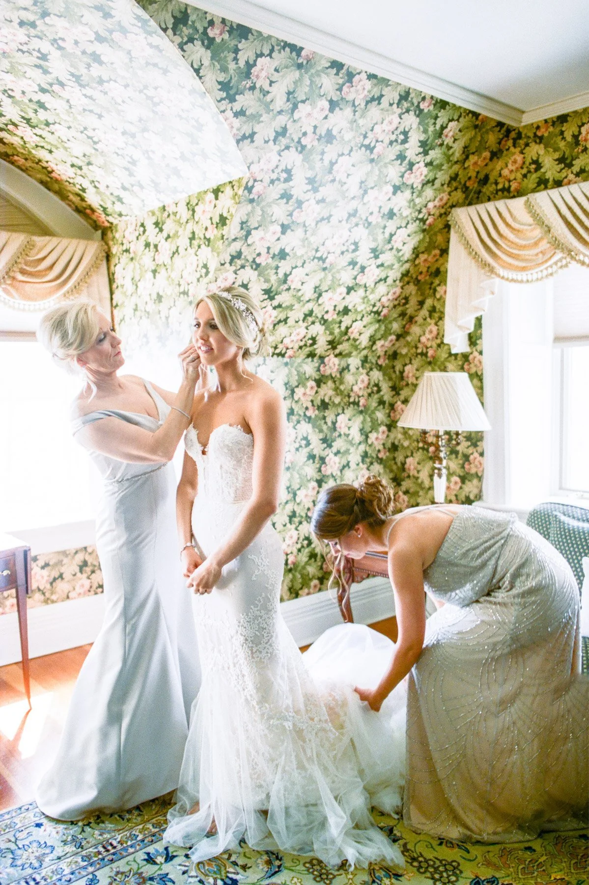 Bride Getting Ready at Inn at Erlowest in Lake George, NY