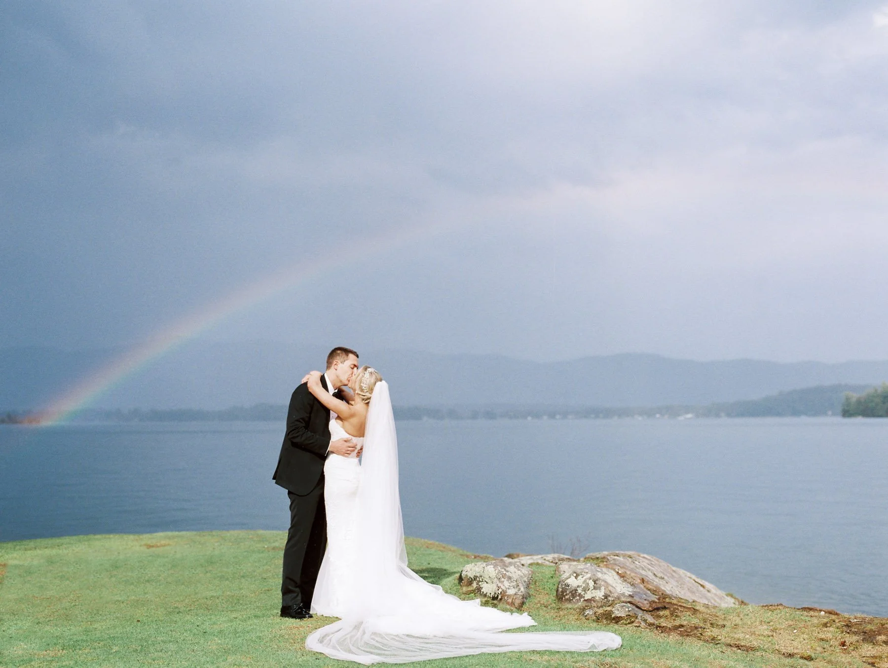 Rainbown at wedding in Lake George, NY