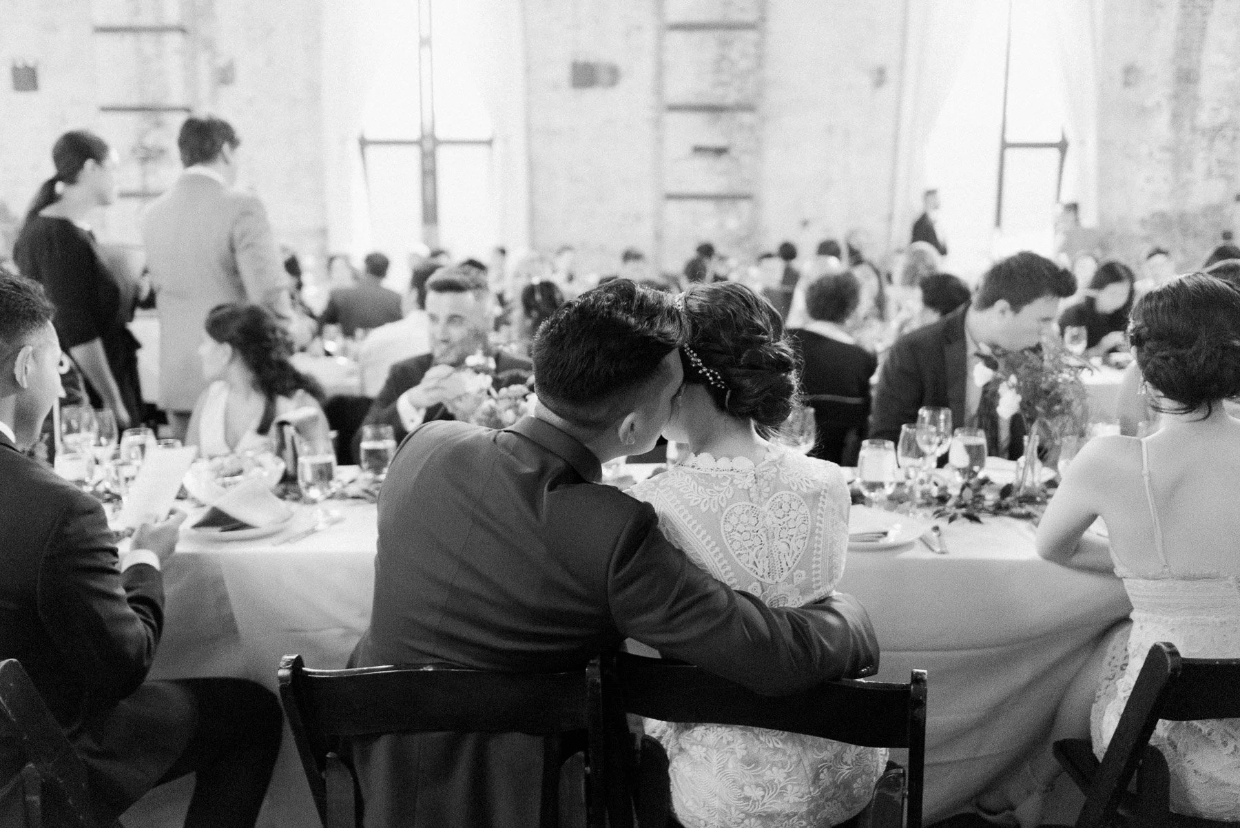 Black and White Wedding Photo