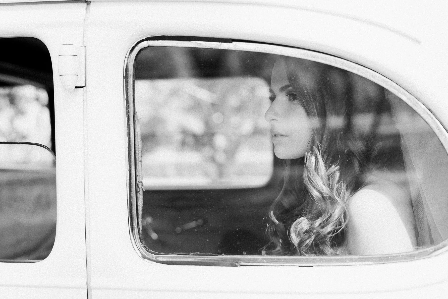 Bride Waiting to Enter Church