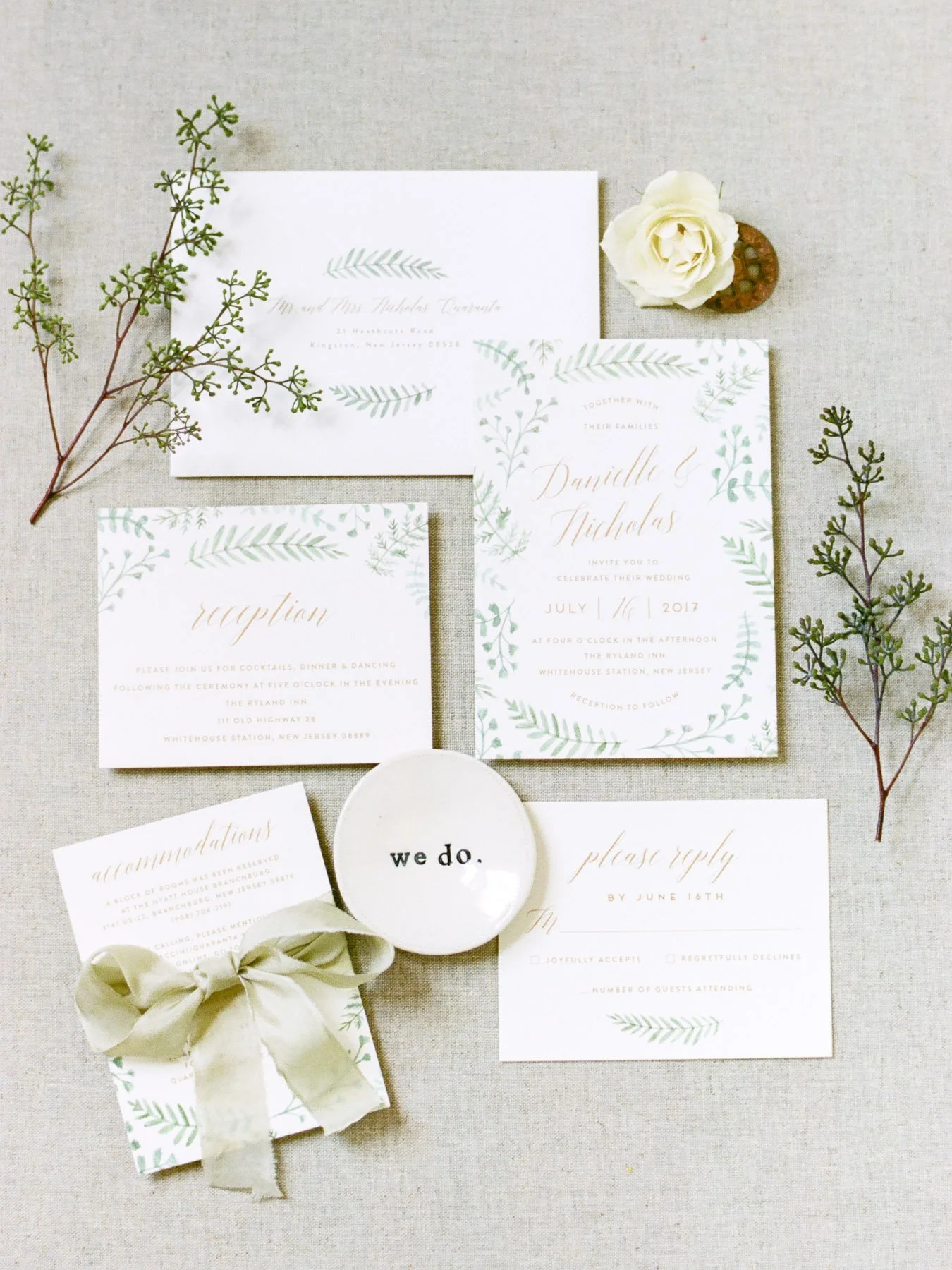 Minted.com wedding invitation suite