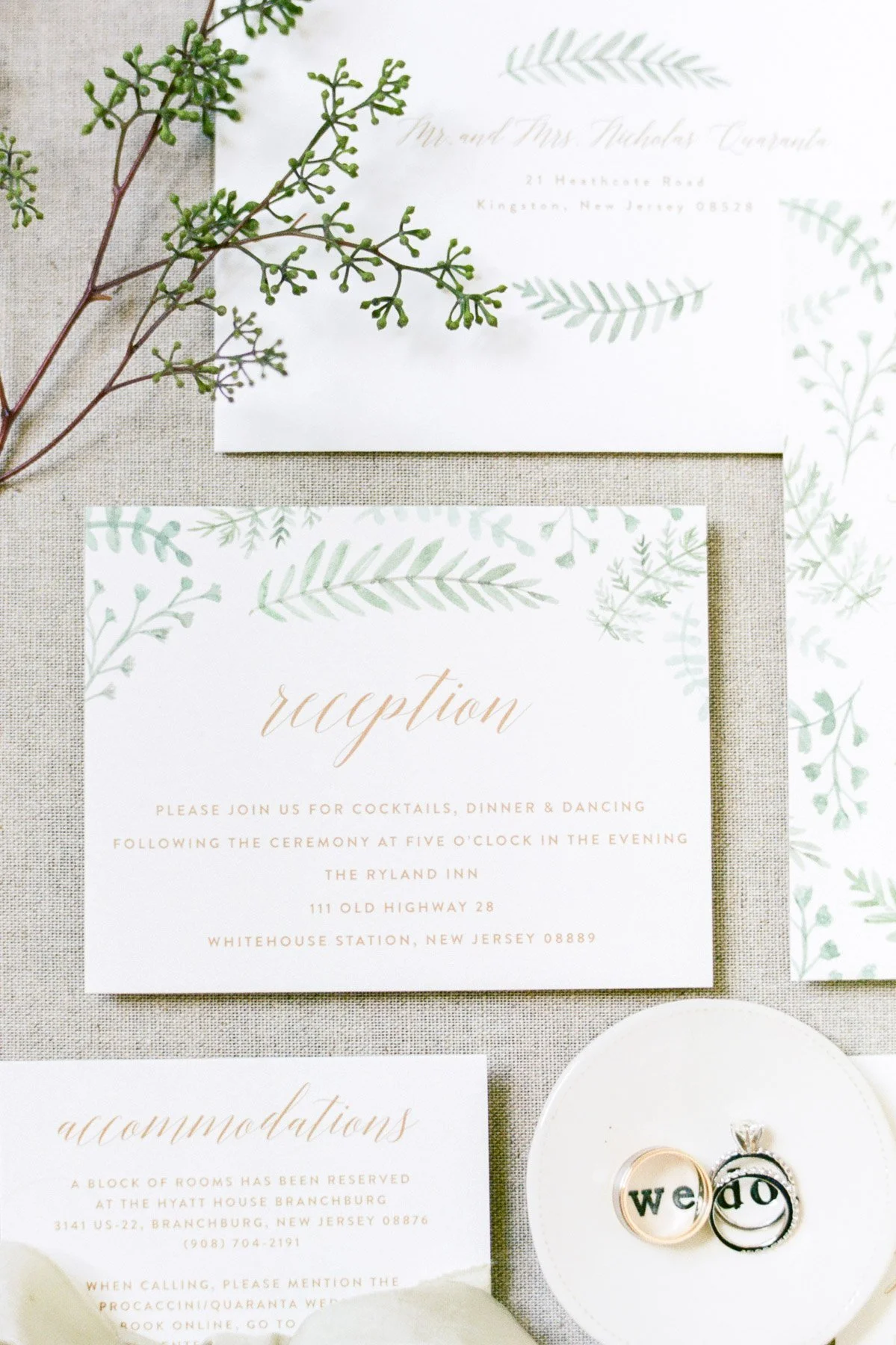 Minted.com wedding invitation suite