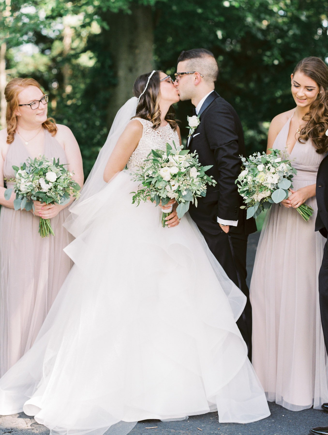 Bride and Groom kissing photo