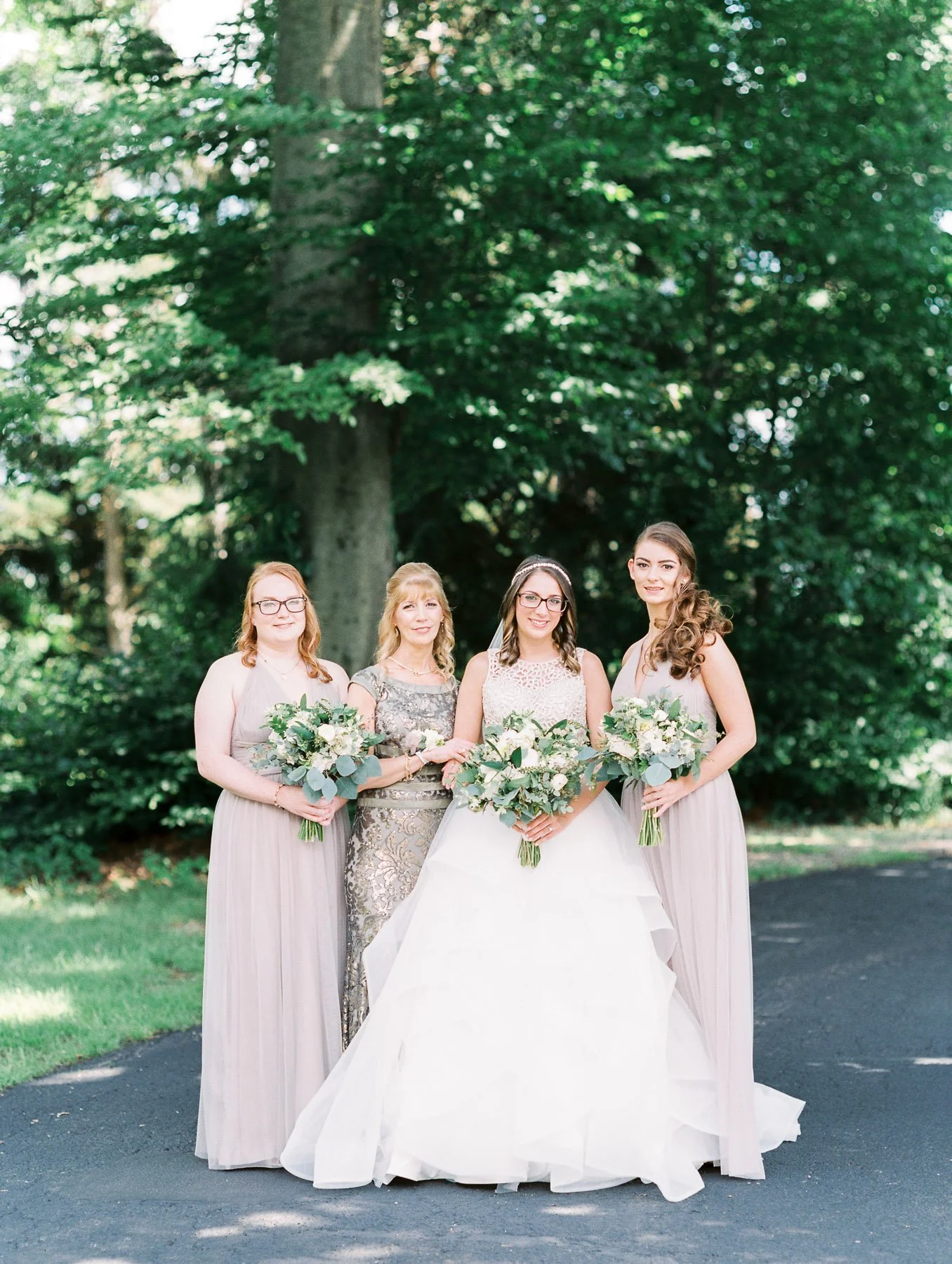 Bridesmaids wearing Amsale