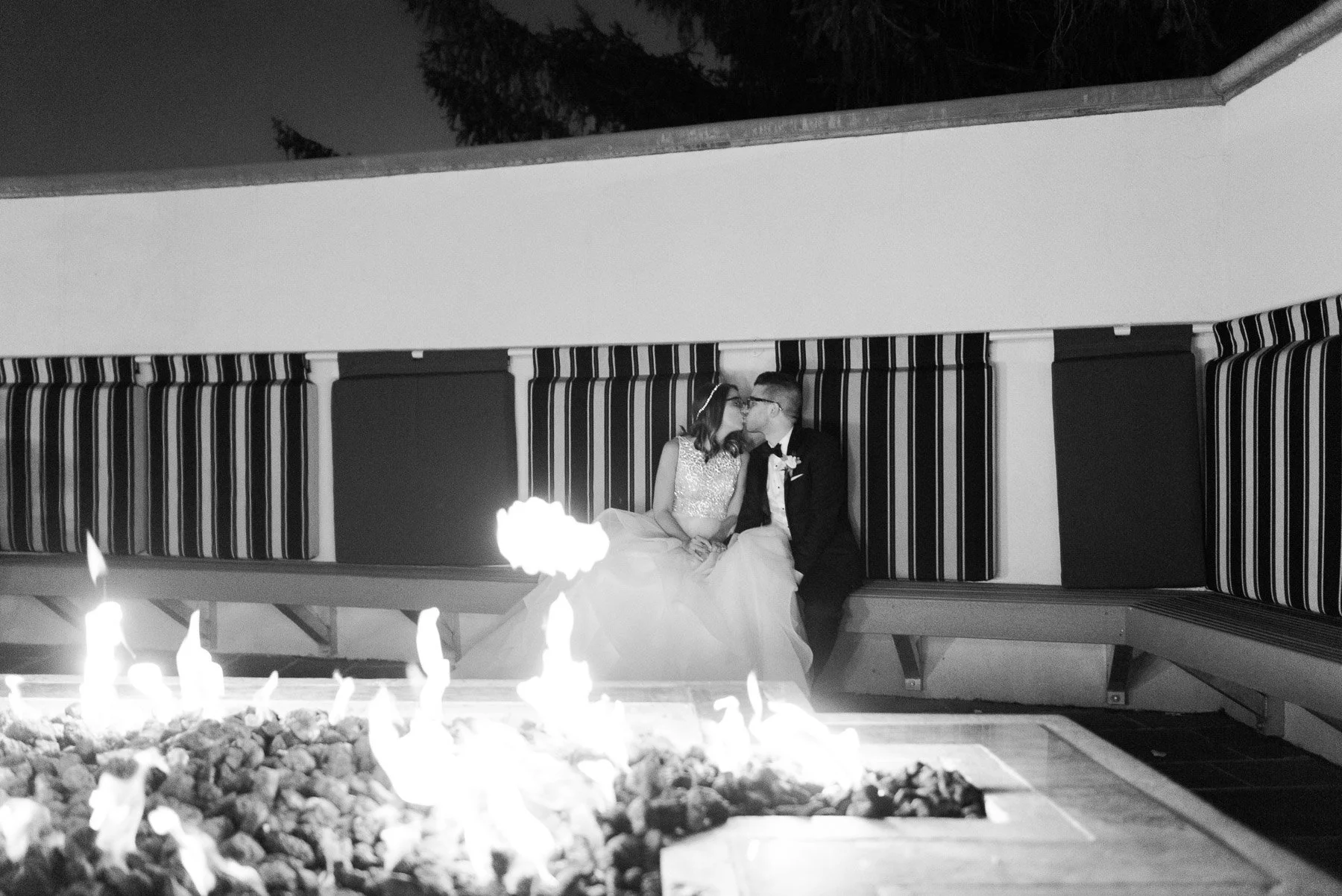 Outdoor firepit at The Ryland Inn