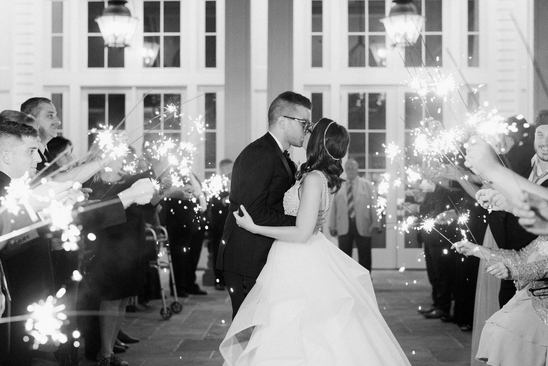 Sparkler exit at The Ryland Inn