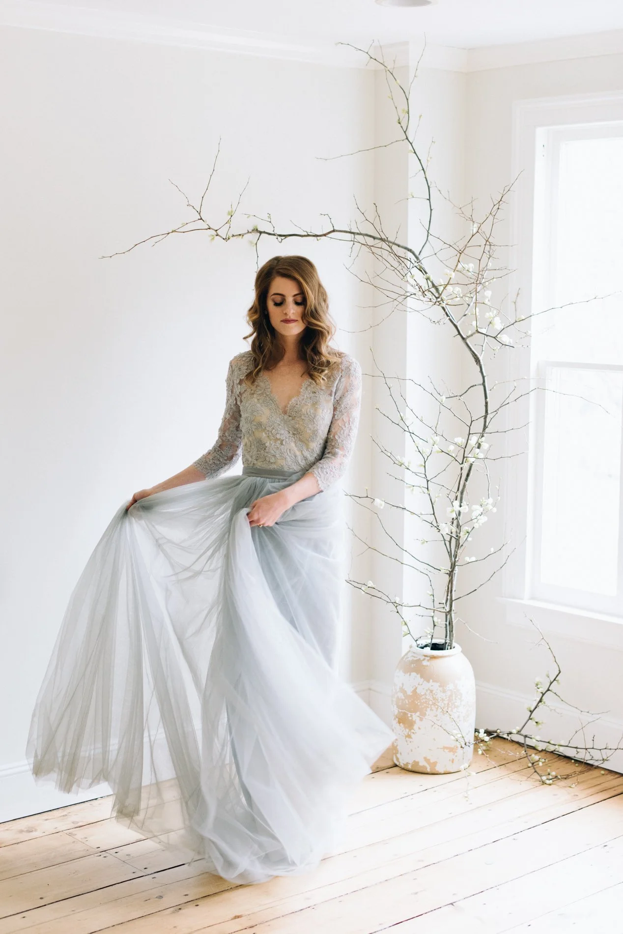 Alexandra Grecco blue wedding gown