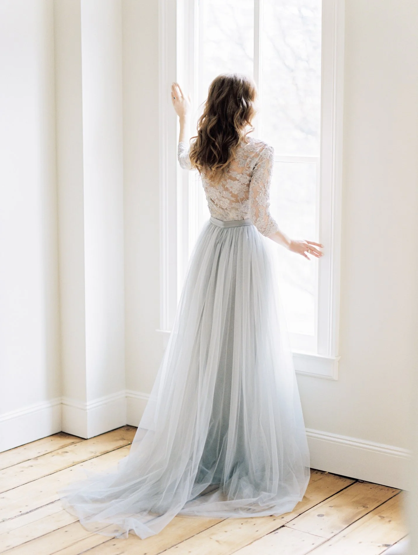 Alexandra Grecco blue wedding gown 