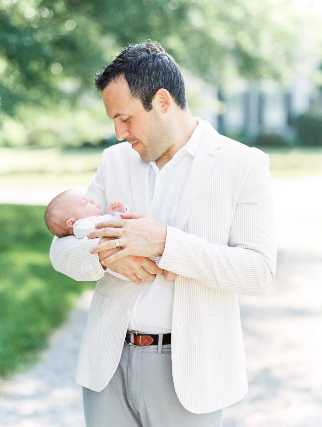 Father with baby daughter