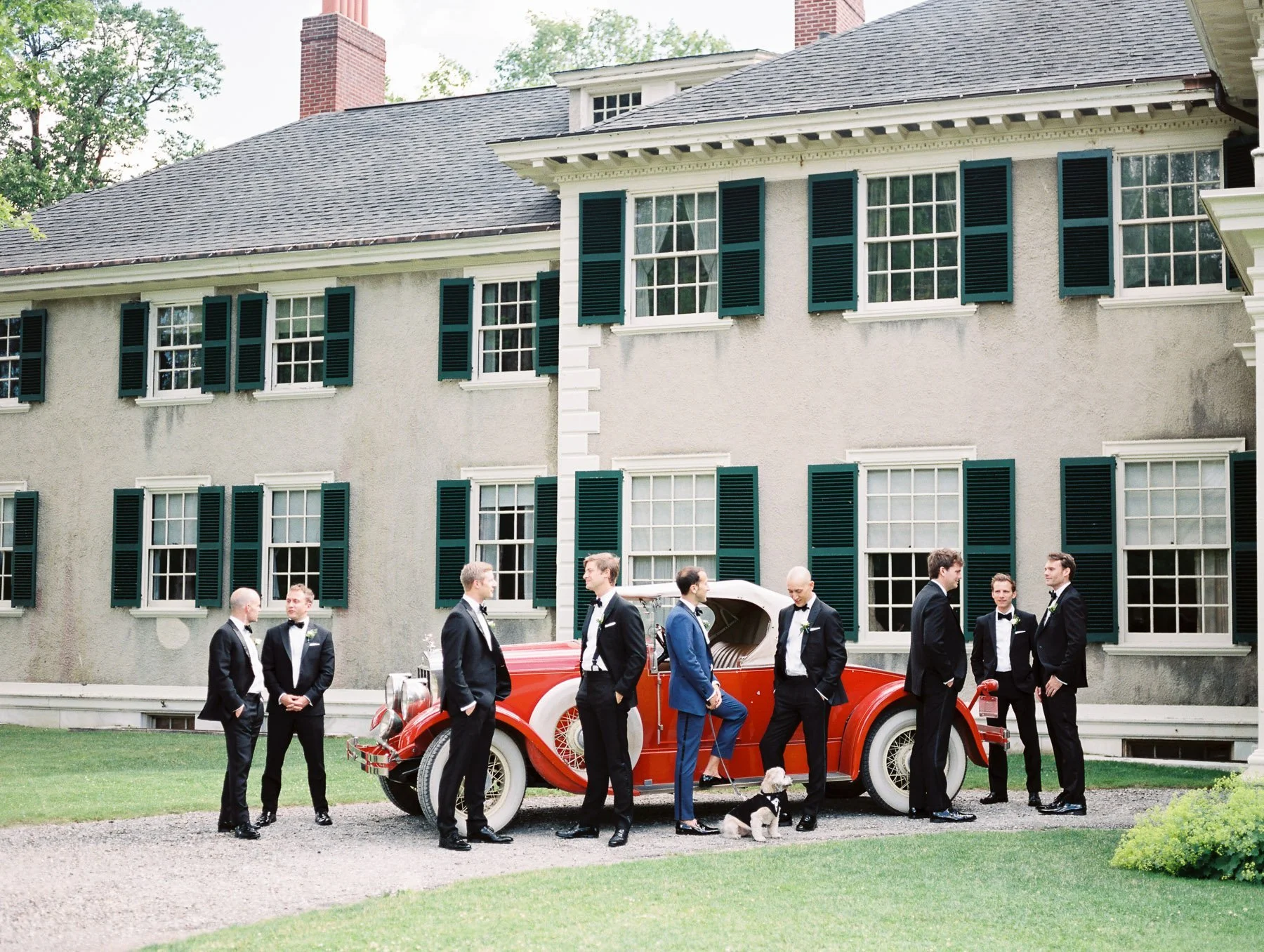 Manchester Vermont Wedding Groomsmen Portrait