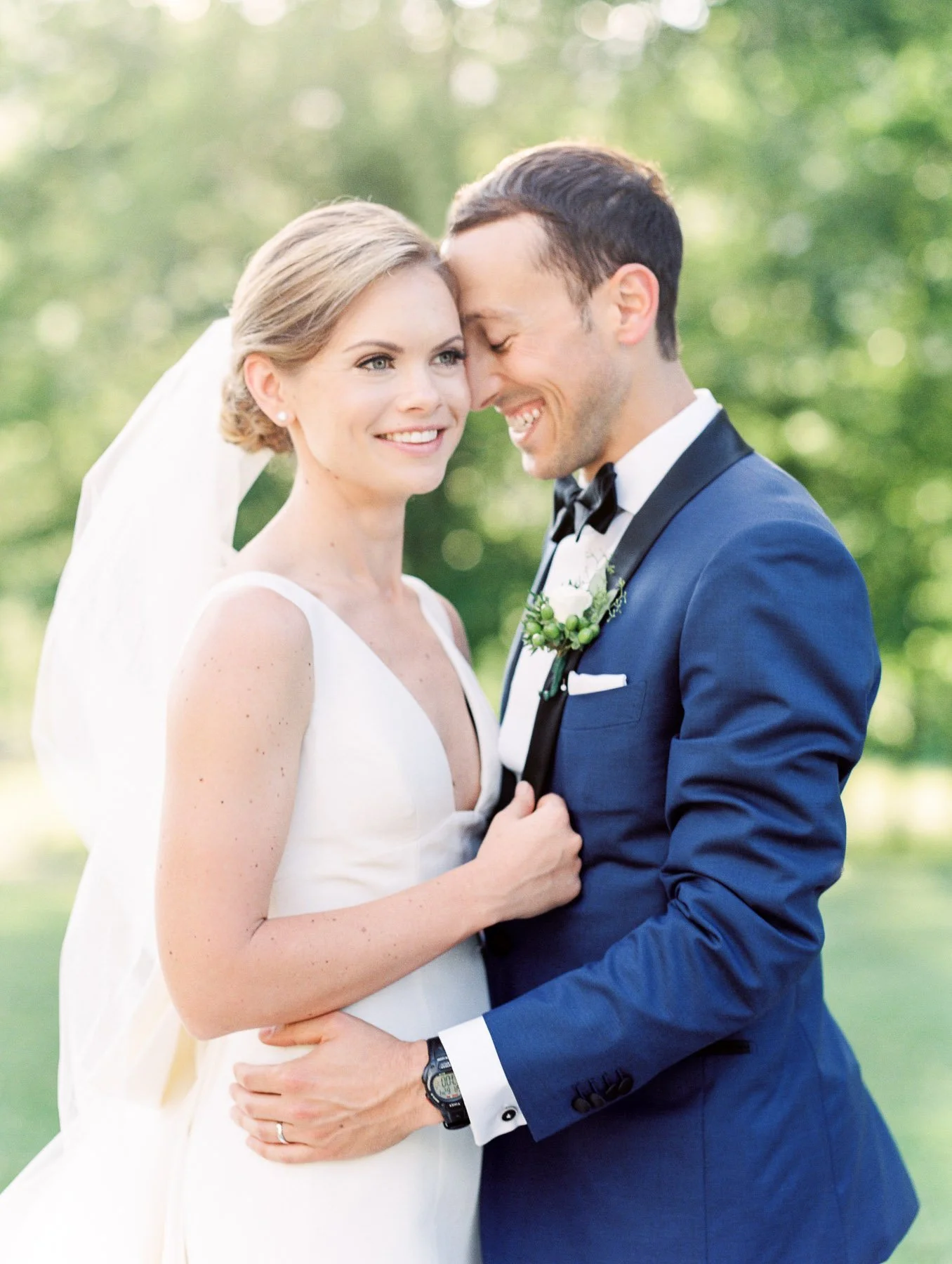 Happy Bride and Groom Portrait