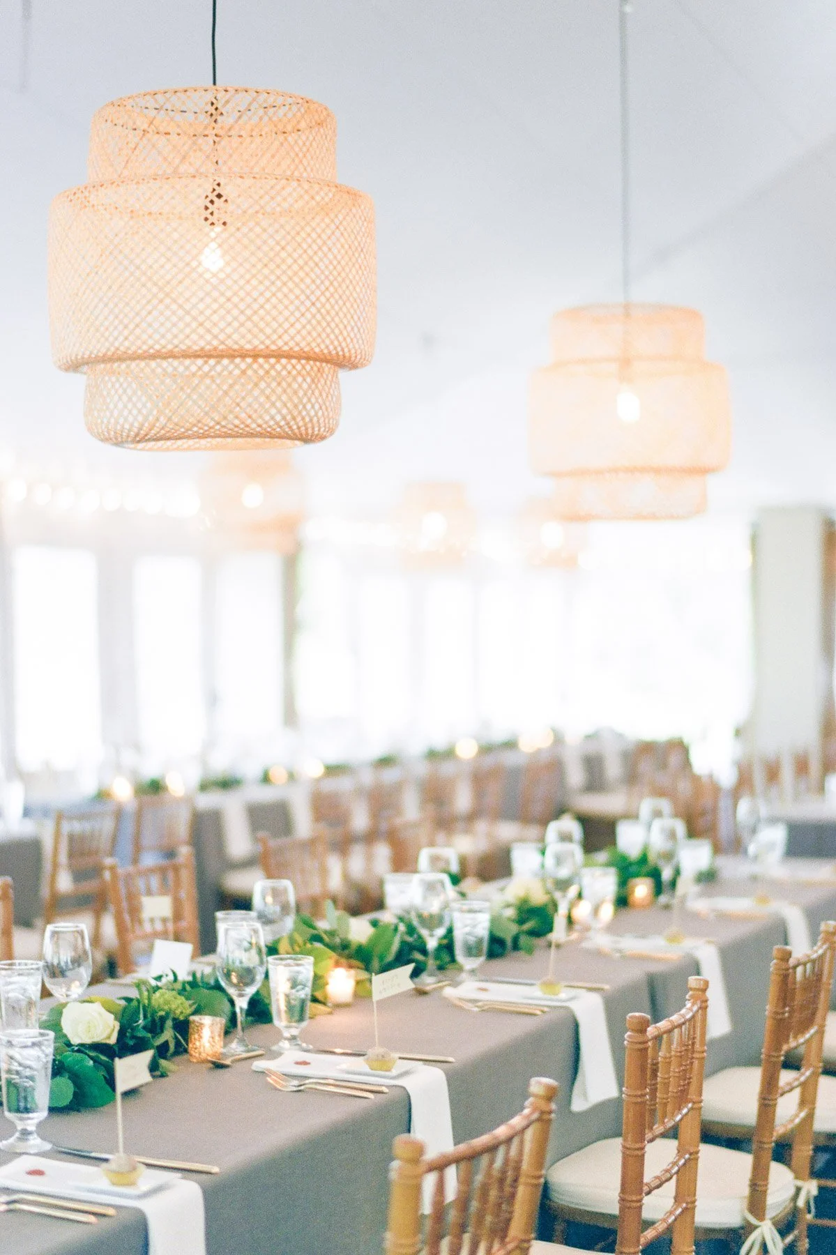 Manchester Vermont Wedding Hildene Estate Reception Tent Details with Ikea Lights