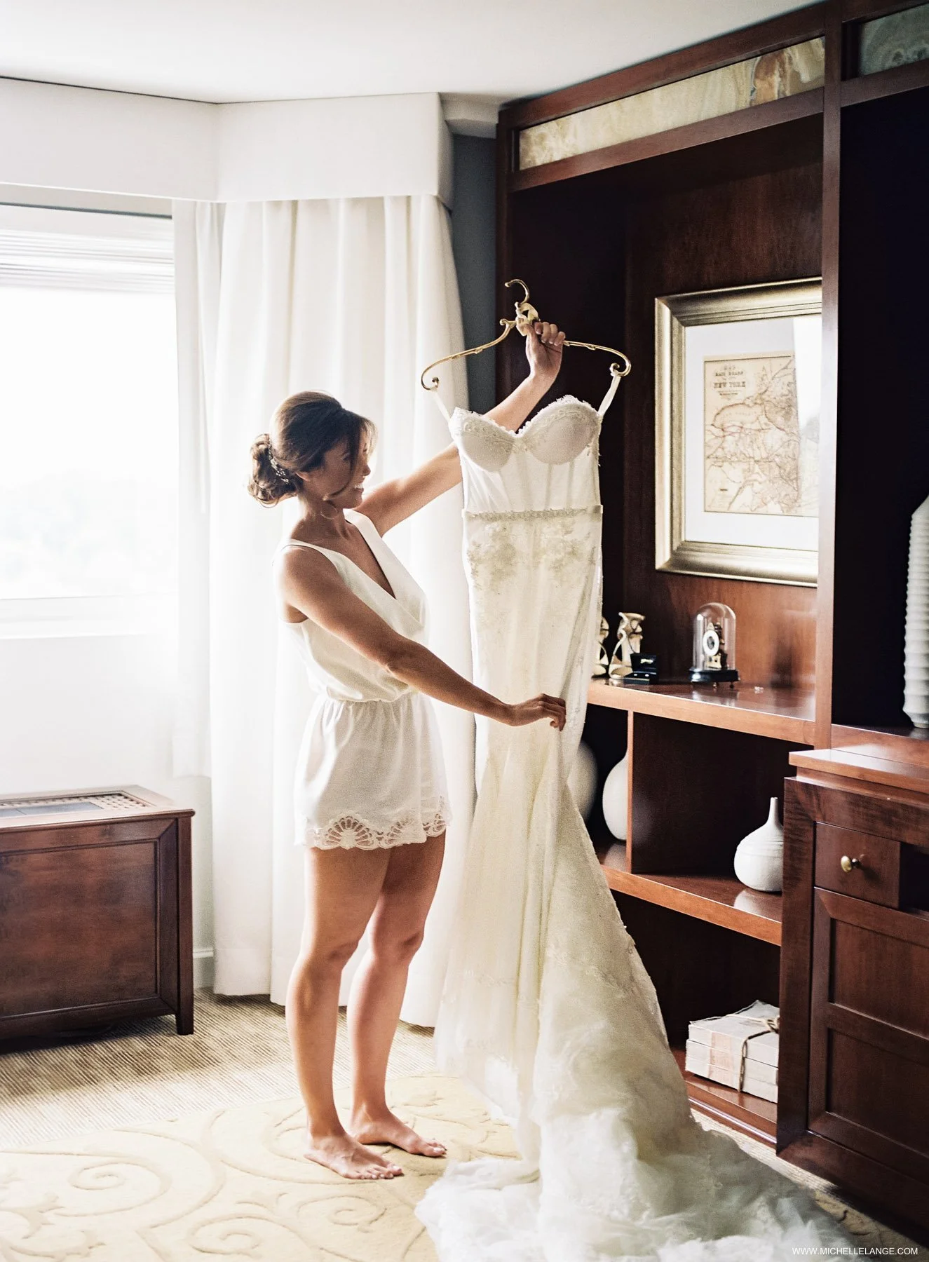 The Carltun Long Island NY Wedding Photographer with Inbal Dror Wedding Gown
