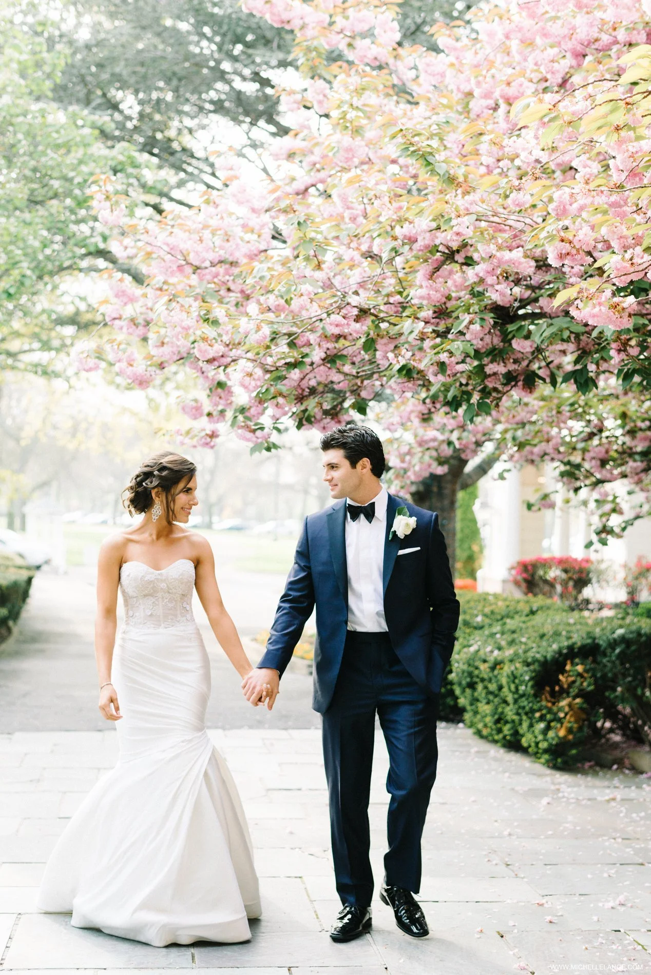 NY Wedding Photographer with Cherry Blossoms