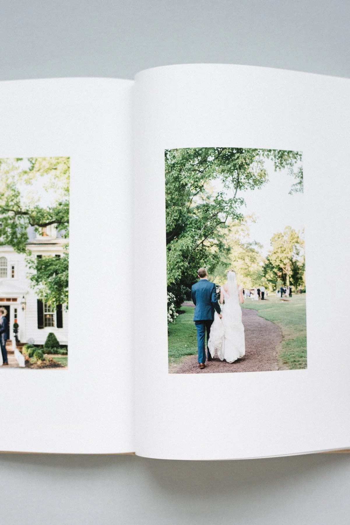 NJ Wedding Photographer Fine Art Linen Wedding Book with Magazine Style Pages