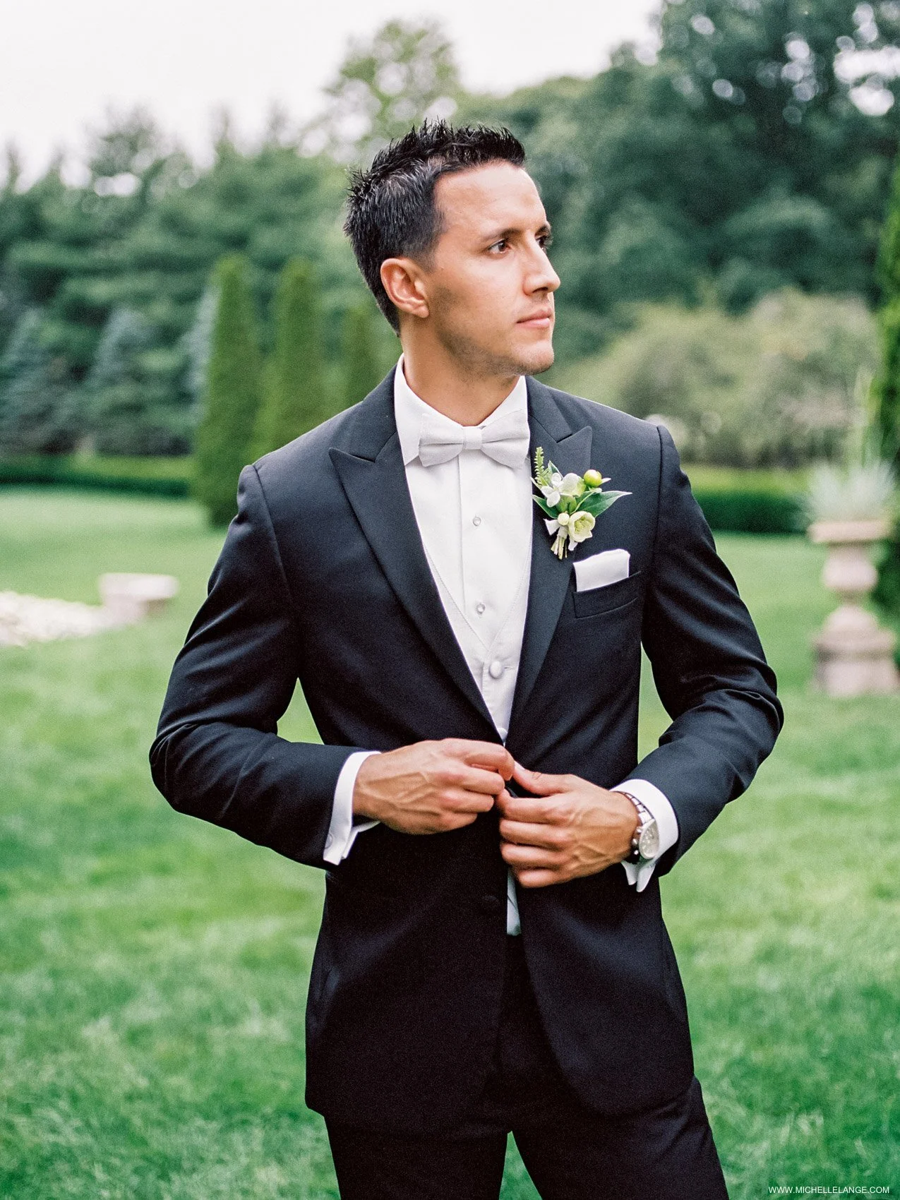 NY Wedding Photographer with Groom at The Carltun Long Island