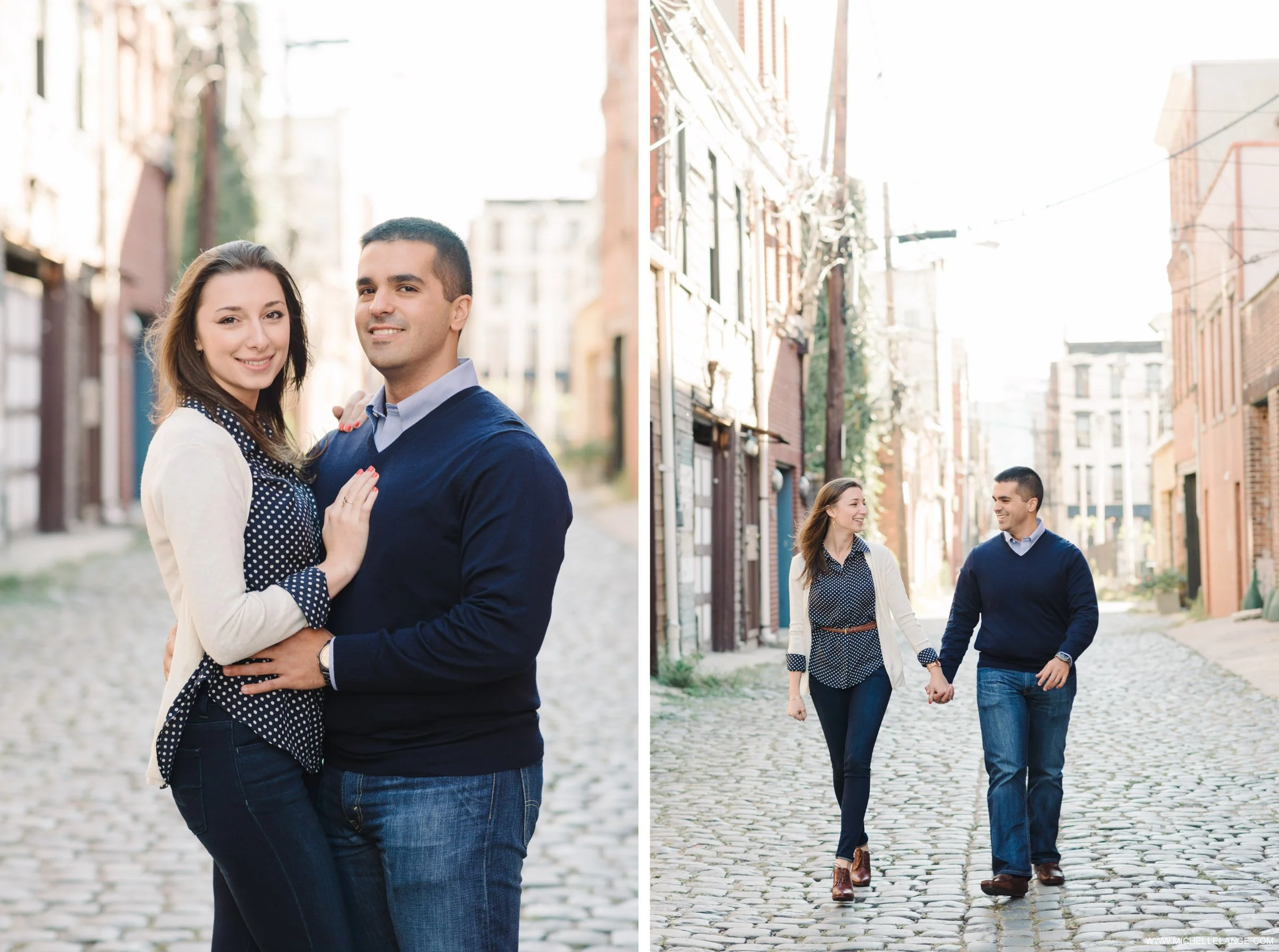 Hoboken Waterfront Fall Engagement