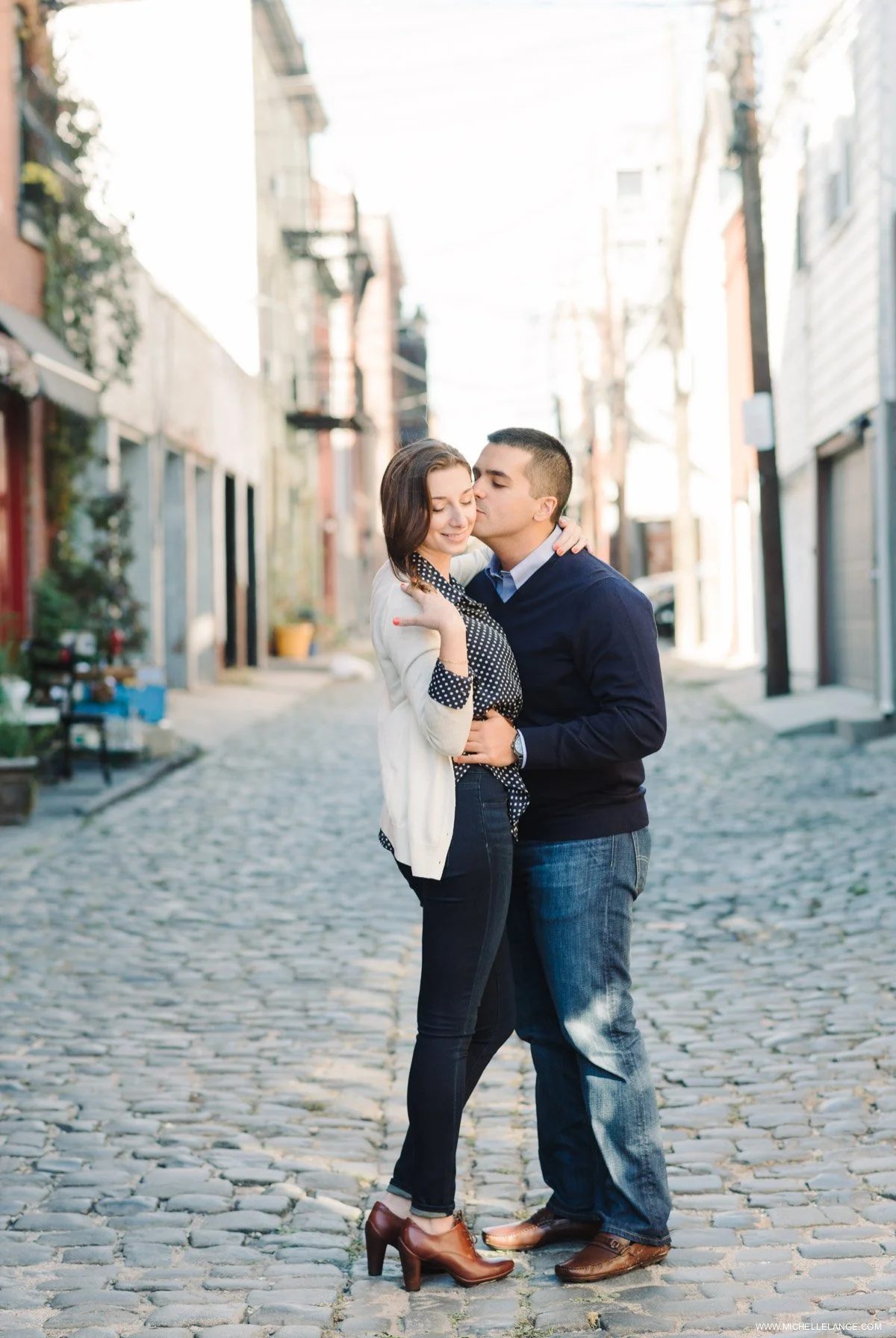 Hoboken Waterfront Fall Engagement