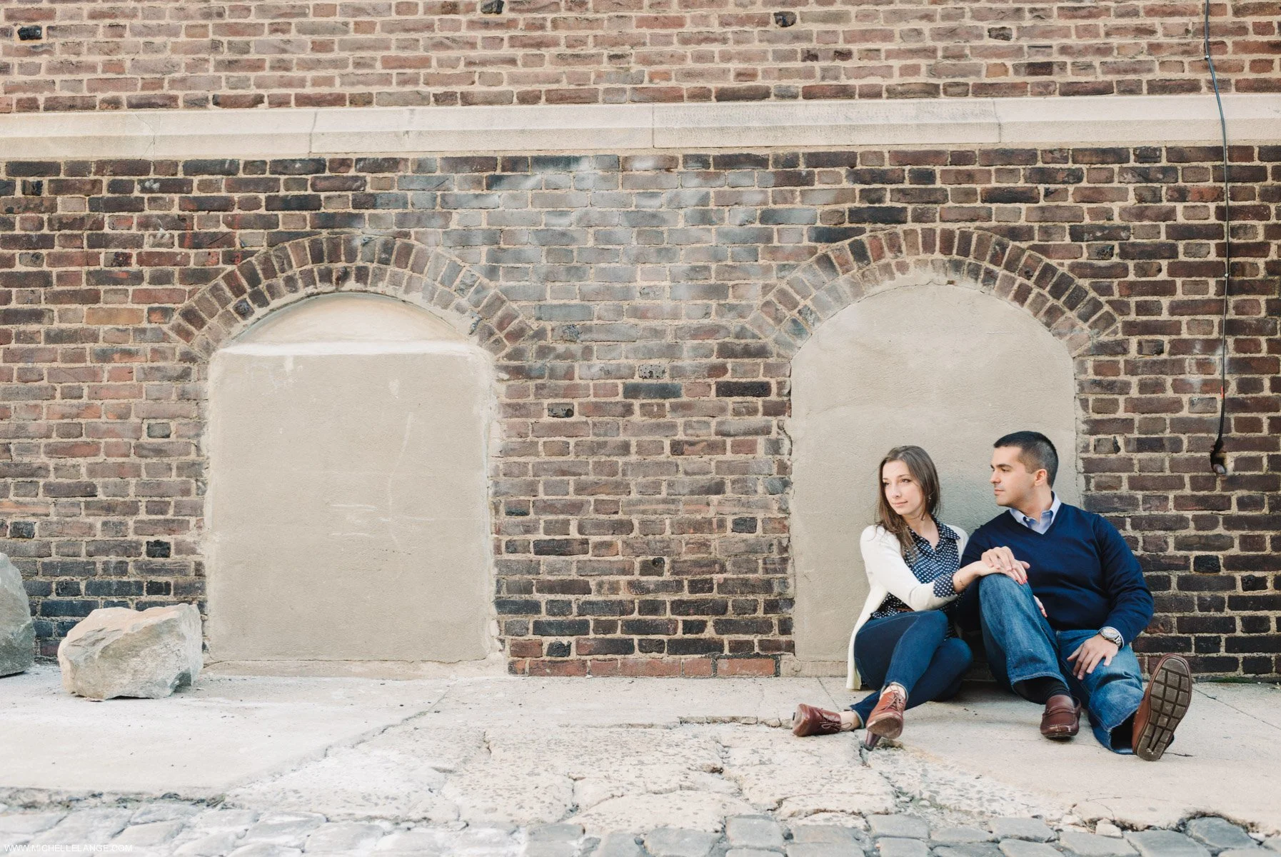 Hoboken Waterfront Fall Engagement