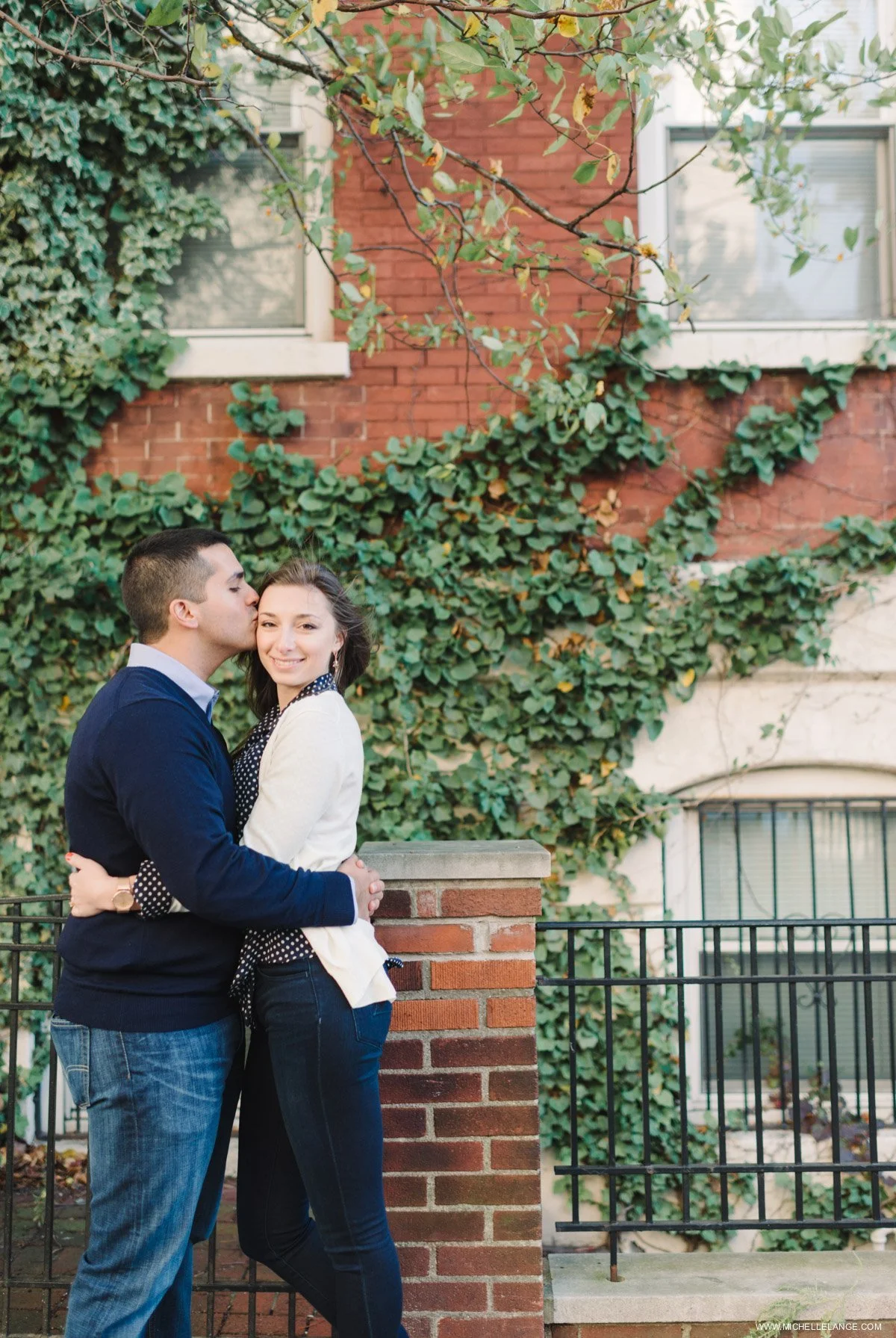 Hoboken Waterfront Fall Engagement