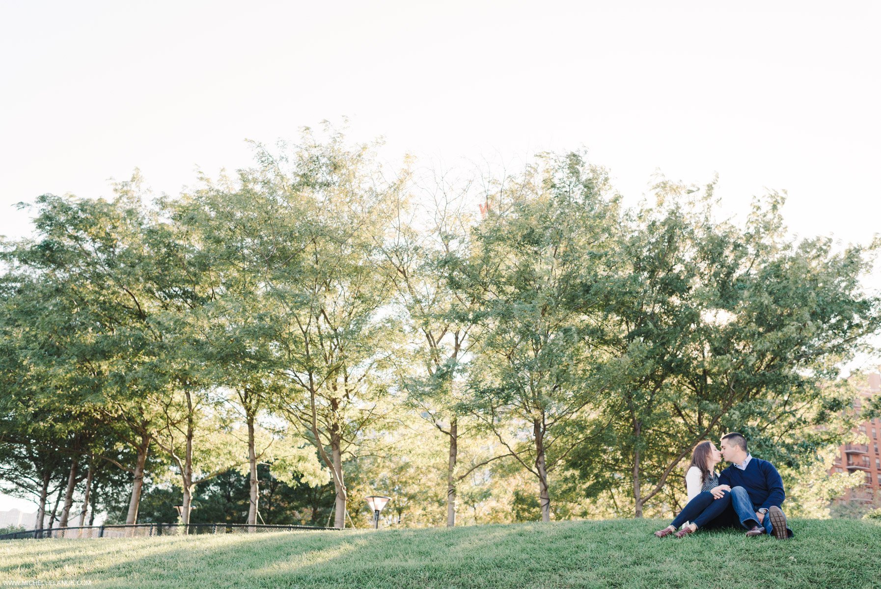 Hoboken Waterfront Fall Engagement