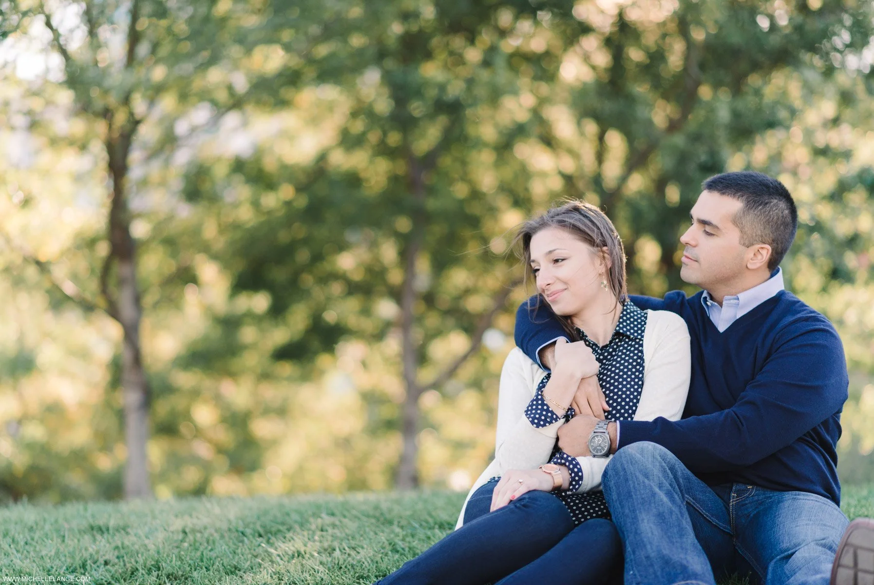 Hoboken Waterfront Fall Engagement