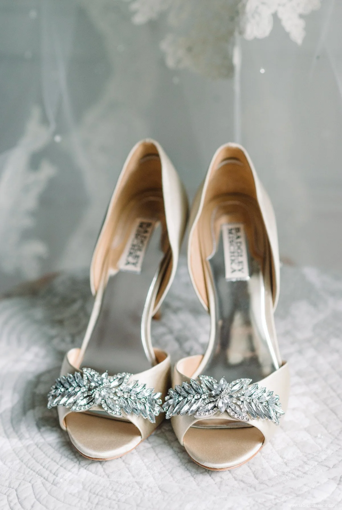 Badgley Mischka Shoes Riverhouse at Rumson Country Club Wedding 