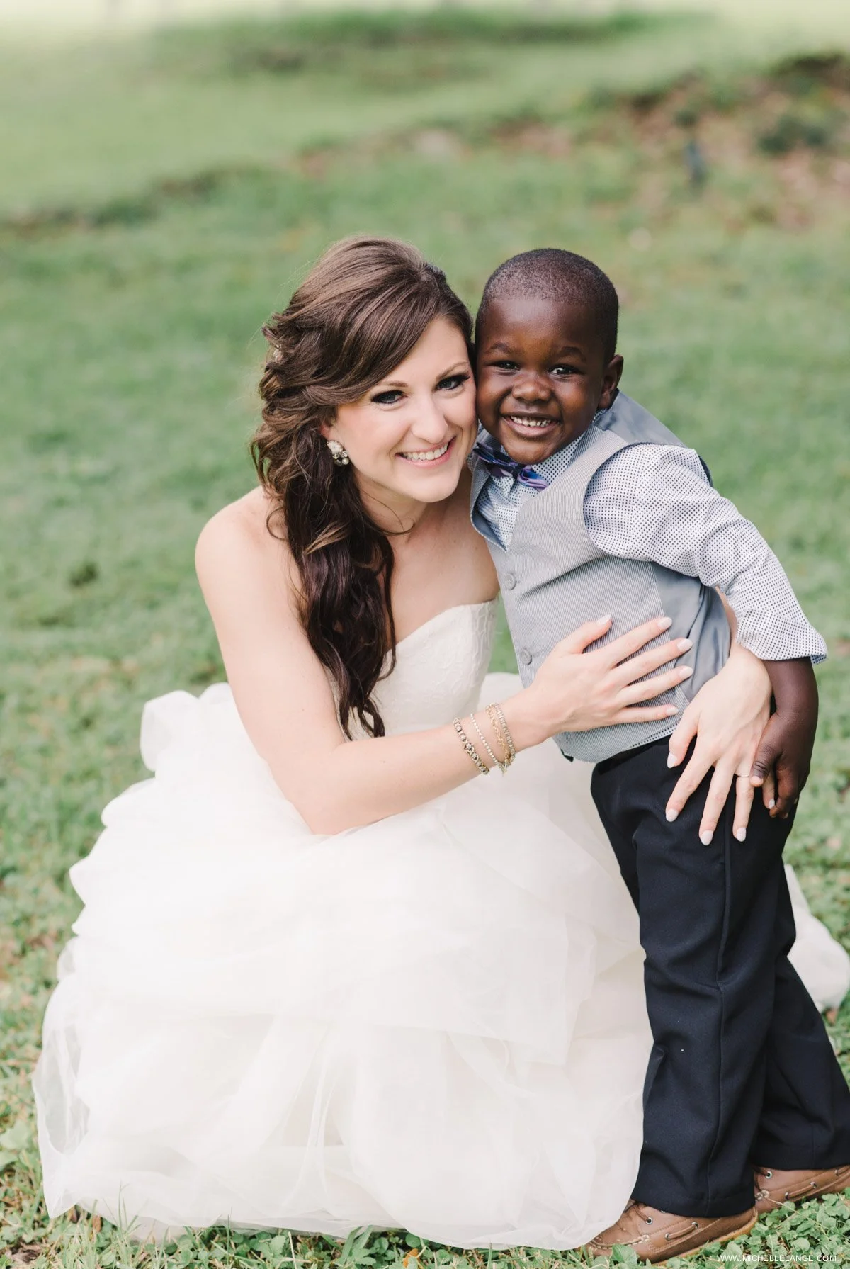Ring Bearer and Bride Charleston Runnymede Plantation Wedding