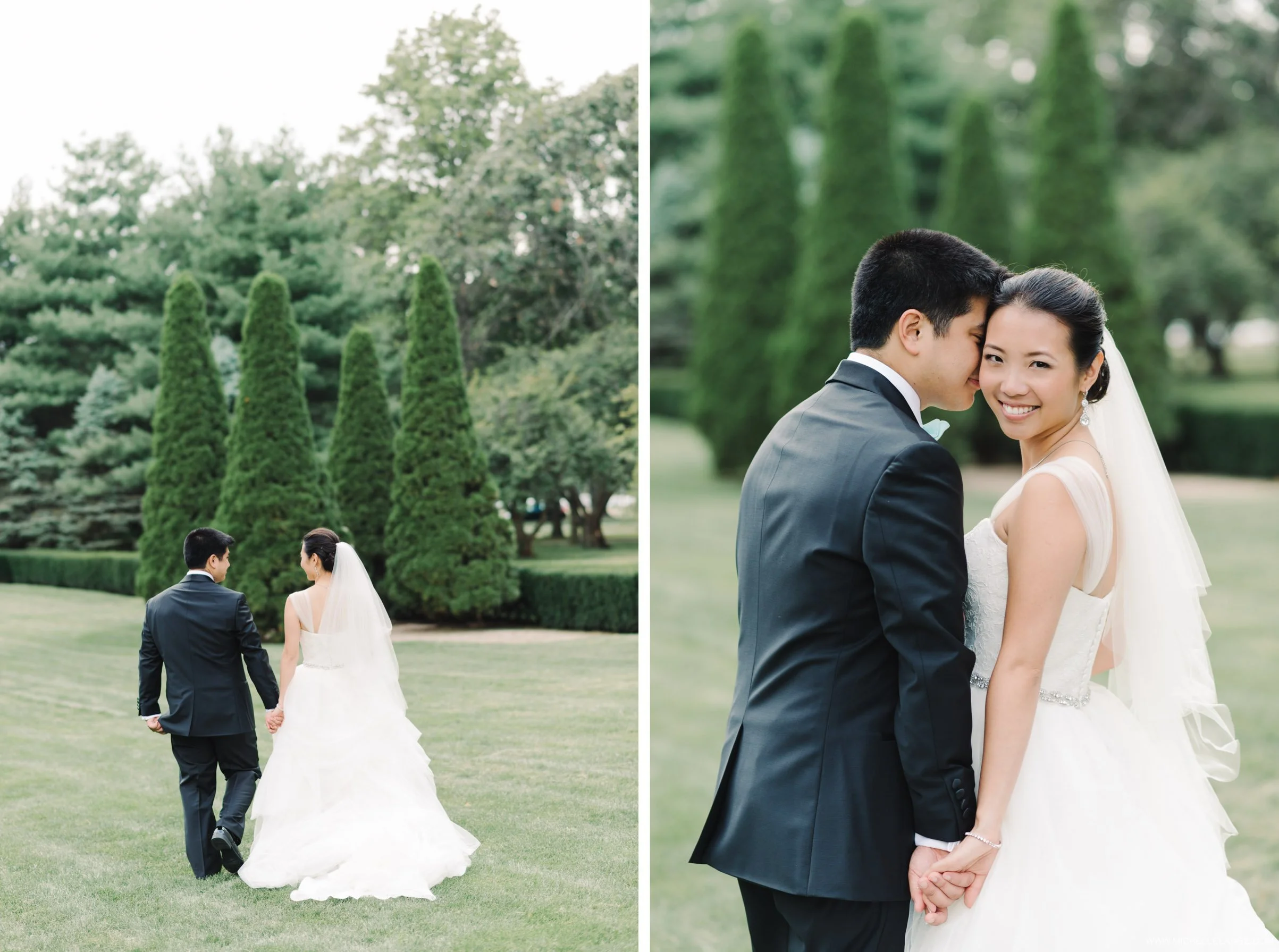 Bride and Groom Garden The Carltun New York Wedding Photographer